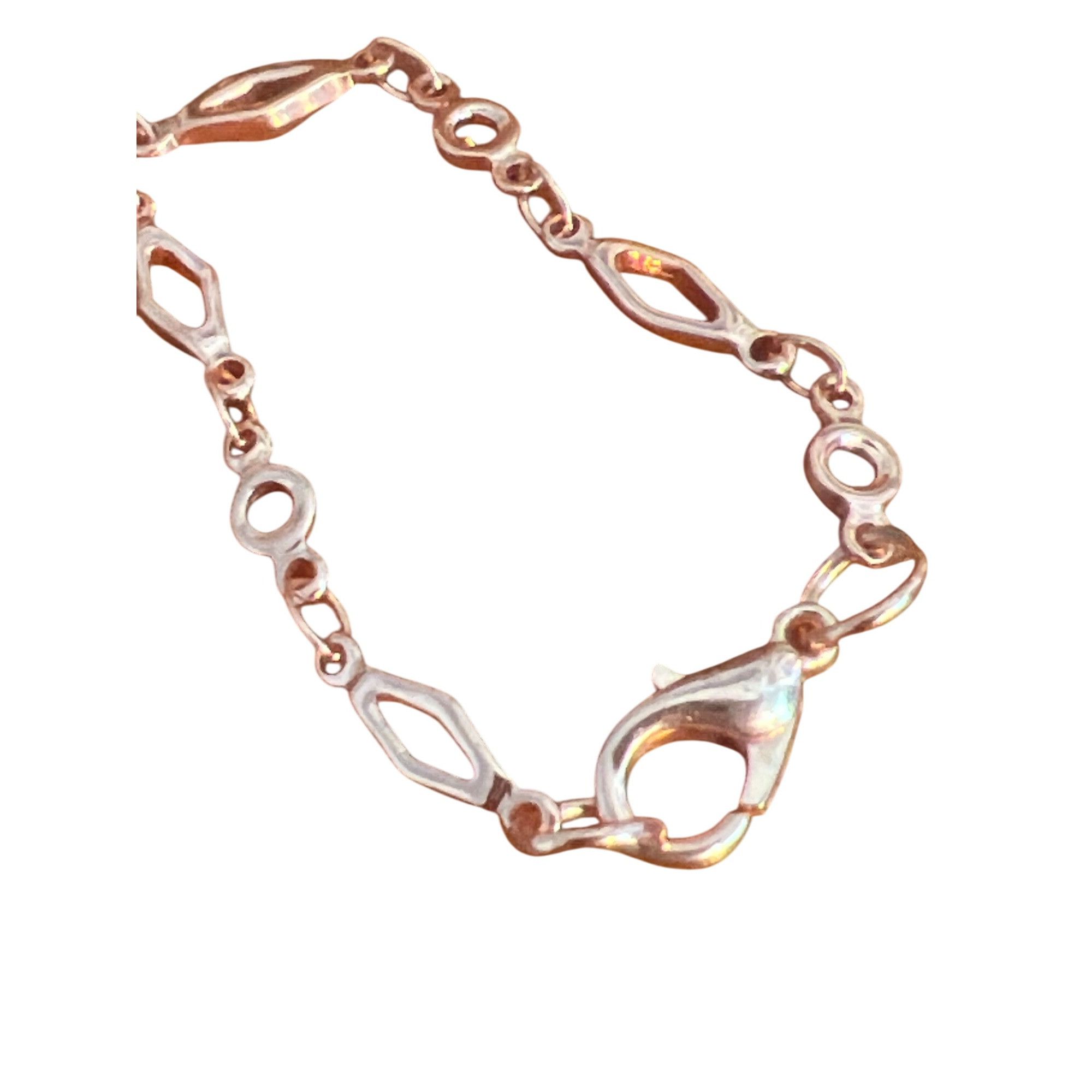 Other Rose Gold Tone Chain Link Necklace Badge Name Tag Holder Lob Size ONE SIZE - 4 Thumbnail