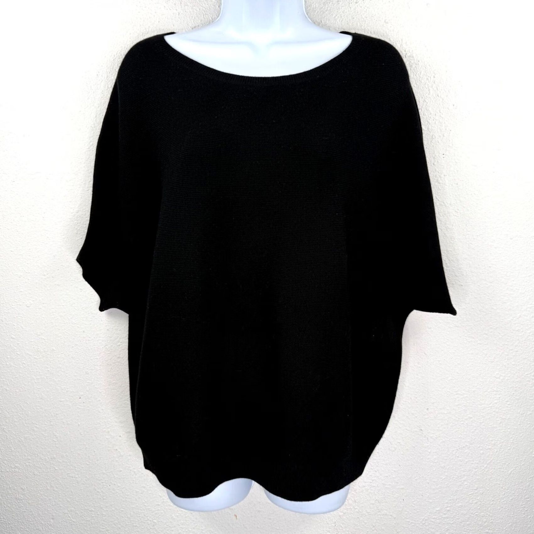 Vintage VINTAGE The Reset R Label Sweater Womens L Black 100% Wool Crew Neck Cap Sleeve Pullover All Seasons Womens Size L / US 10 / IT 46 - 2 Thumbnail