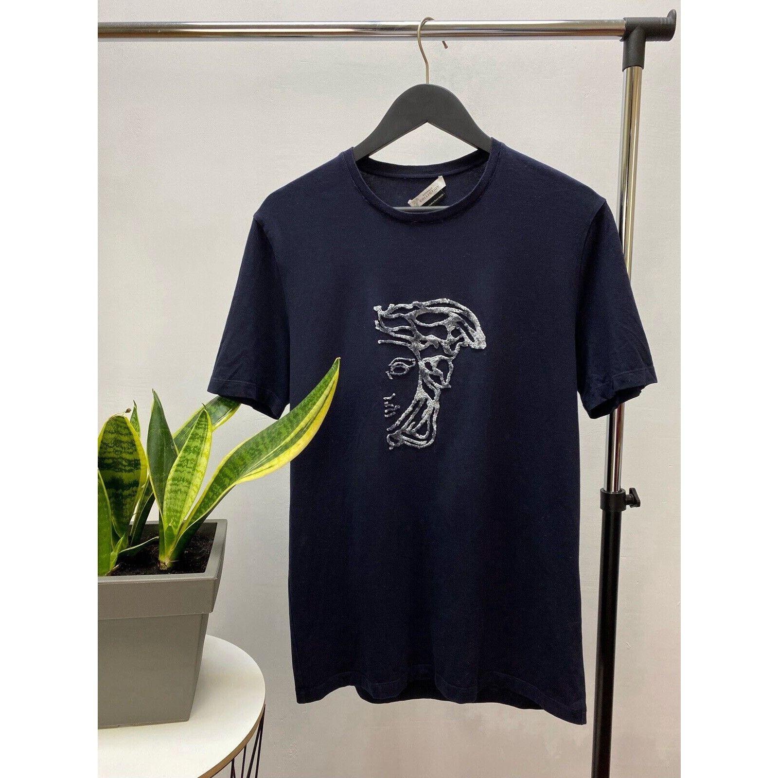Kith × Versace Versace x Kith Navy/Gold Medusa Logo T Shirt | Grailed