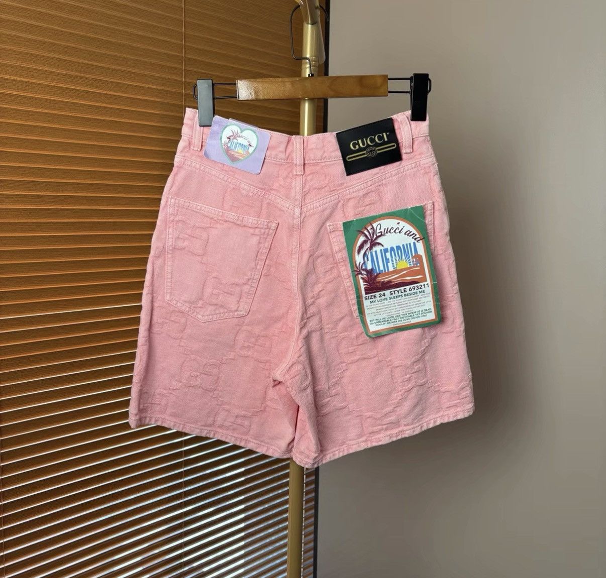Gucci Gucci Pink Double G Embossed Shorts J41 Size 24" / US 00 / IT 34 - 2 Thumbnail