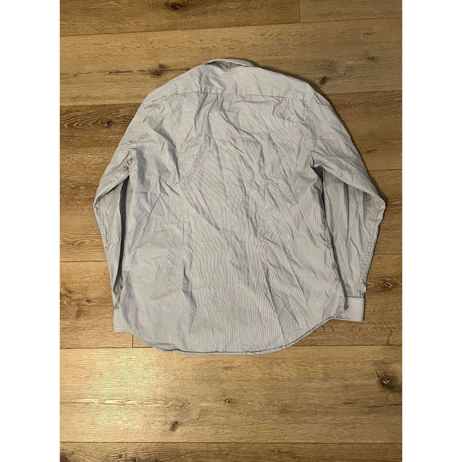 Zara Zara Man Shirt Mens Gray Striped Long Sleeve Button-Up Size 17 Regular Regular Size 17 Gray Striped Long Sleeve Button-Up Mens Wardrobe Essential Size US XL / EU 56 / 4 - 2 Thumbnail