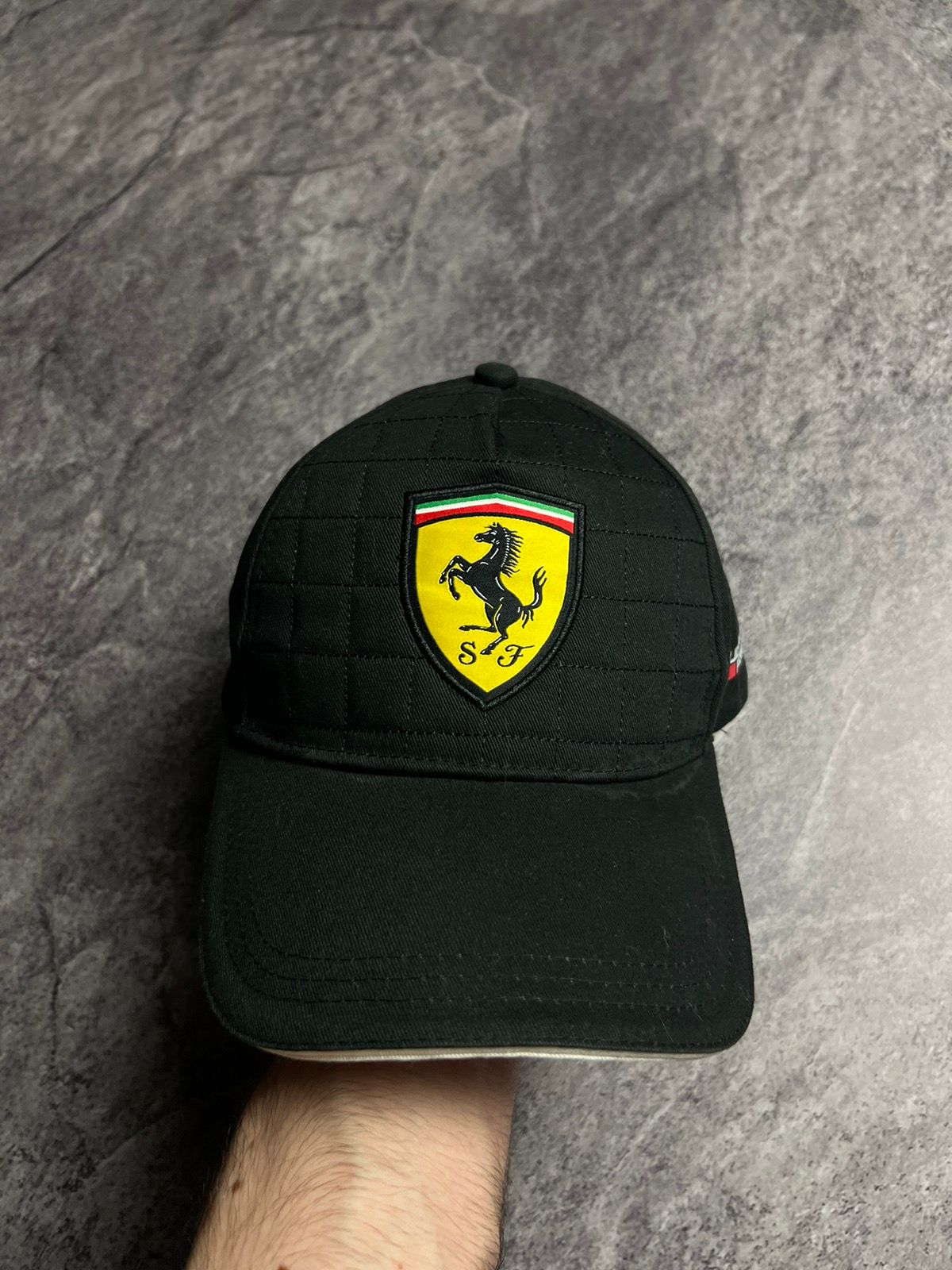 Pre-owned Ferrari X Racing Vintage Y2k Scuderia Ferrari Motorsport Car Japan Style Hat In Black