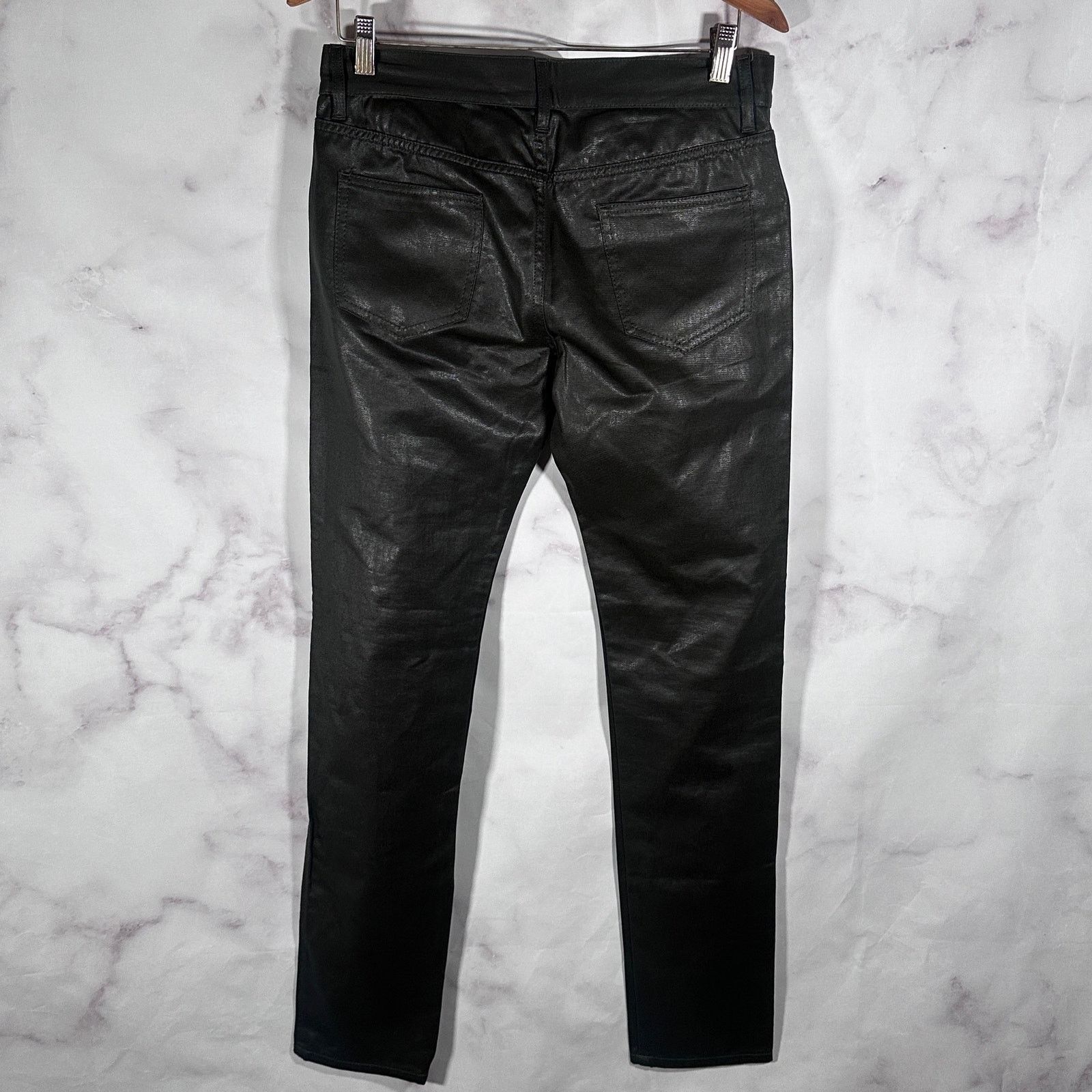 Jil Sander Forest Green Waxed Pants Size US 31 - 6 Thumbnail