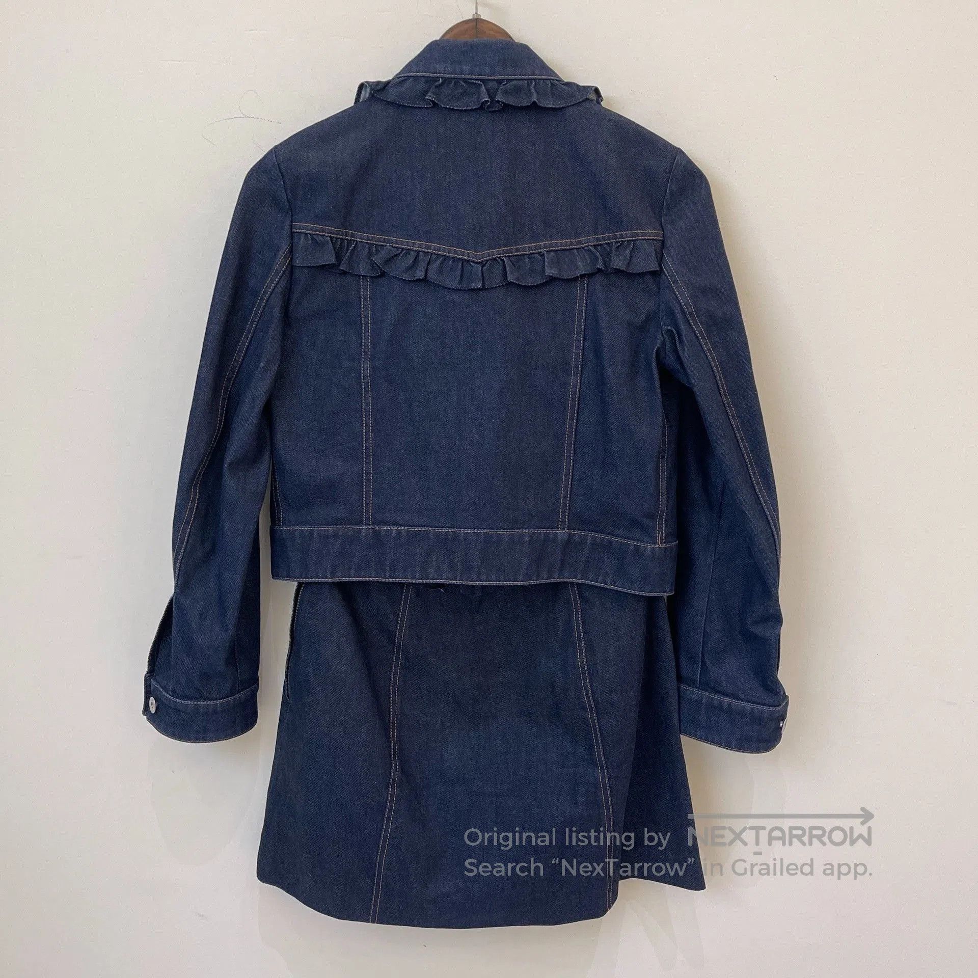 Miu Miu Miumiu Denim Ruffle Set. Size S / US 4 / IT 40 - 2 Thumbnail