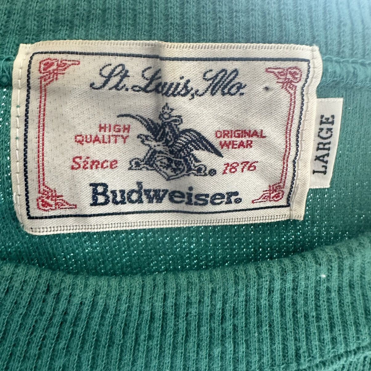 Budweiser × Vintage Turquoise green budweiser 90s Size US L / EU 52-54 / 3 - 2 Thumbnail