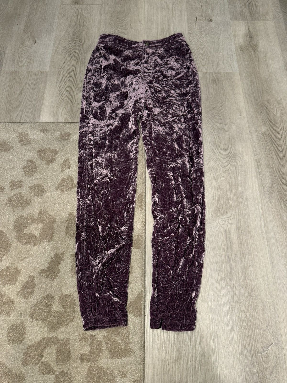 Saint Laurent Paris s/s 2022 purple velvet denim cut pants!! Size US 28 / EU 44 - 1 Thumbnail