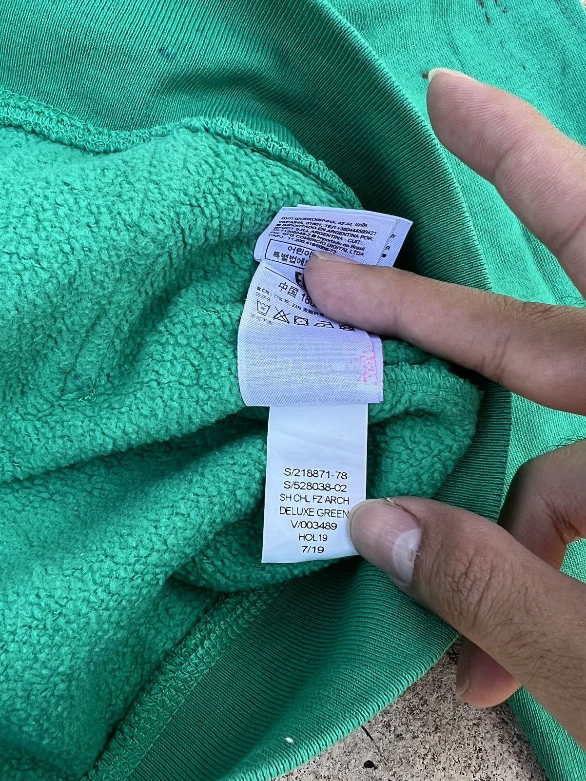 Gap Vintage Y2K Gap Green Painted Zip Up Hoodie Size US M / EU 48-50 / 2 - 10 Thumbnail