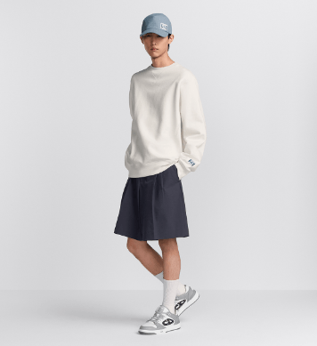 o1w1db10625 Dior Charm Relaxed-Fit Sweatshirt in White