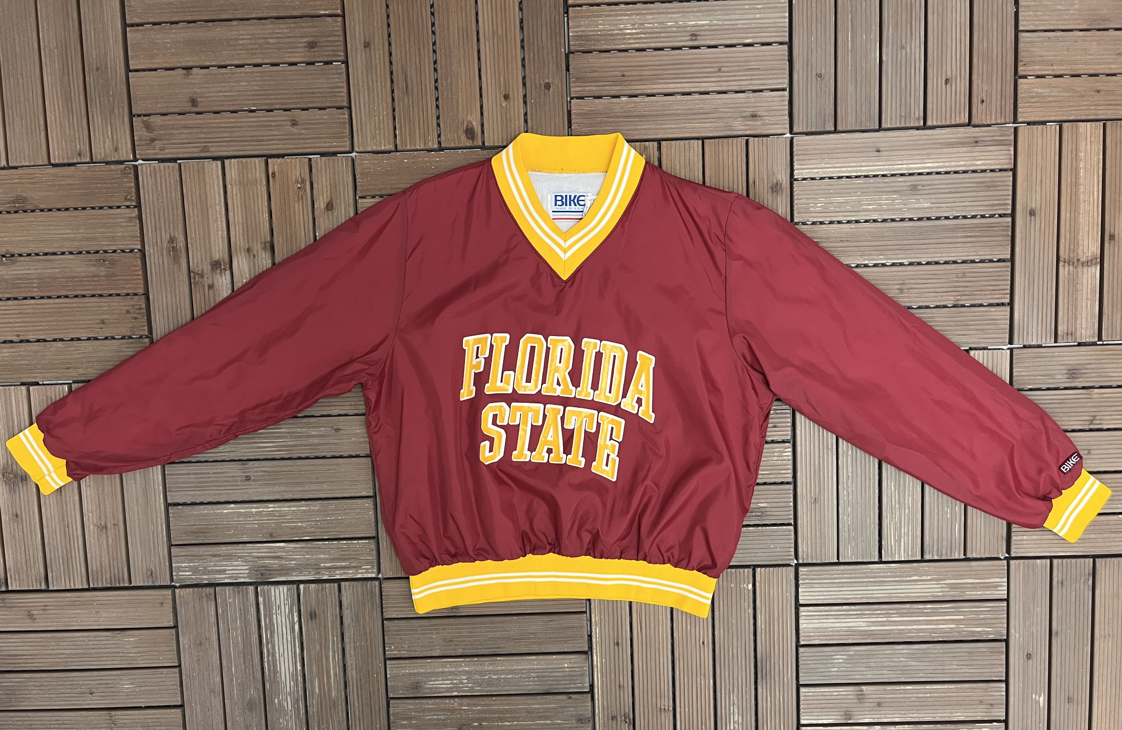 Vintage Florida State Seminoles Vintage Red Windbreaker Jacket Size US L / EU 52-54 / 3 - 5 Thumbnail