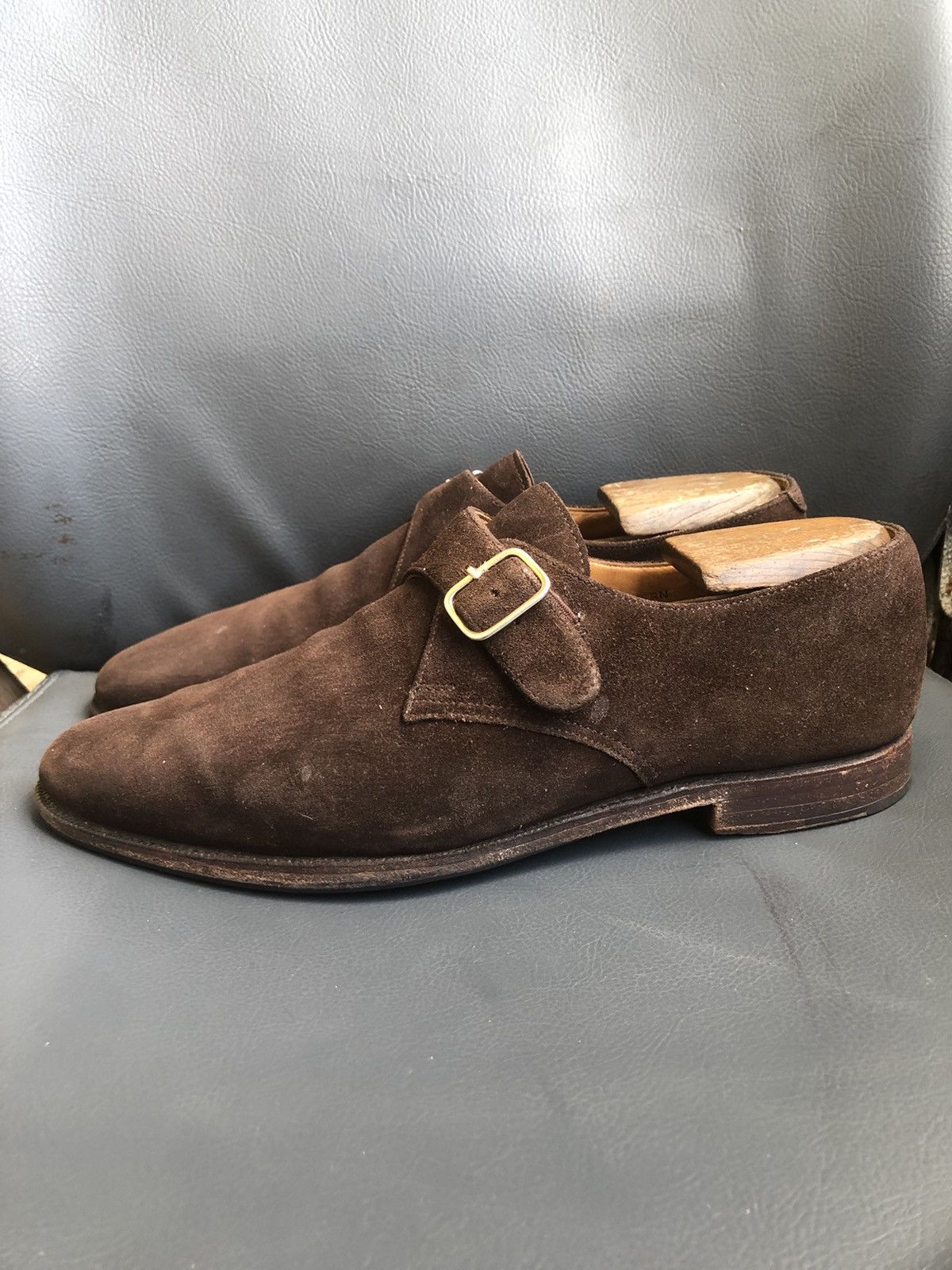 Crockett & Jones Crockett & Jones Malvern Brown Suede Men’s Shoes Sz UK 7.5 E Size US 7.5 / EU 40-41 - 6 Thumbnail