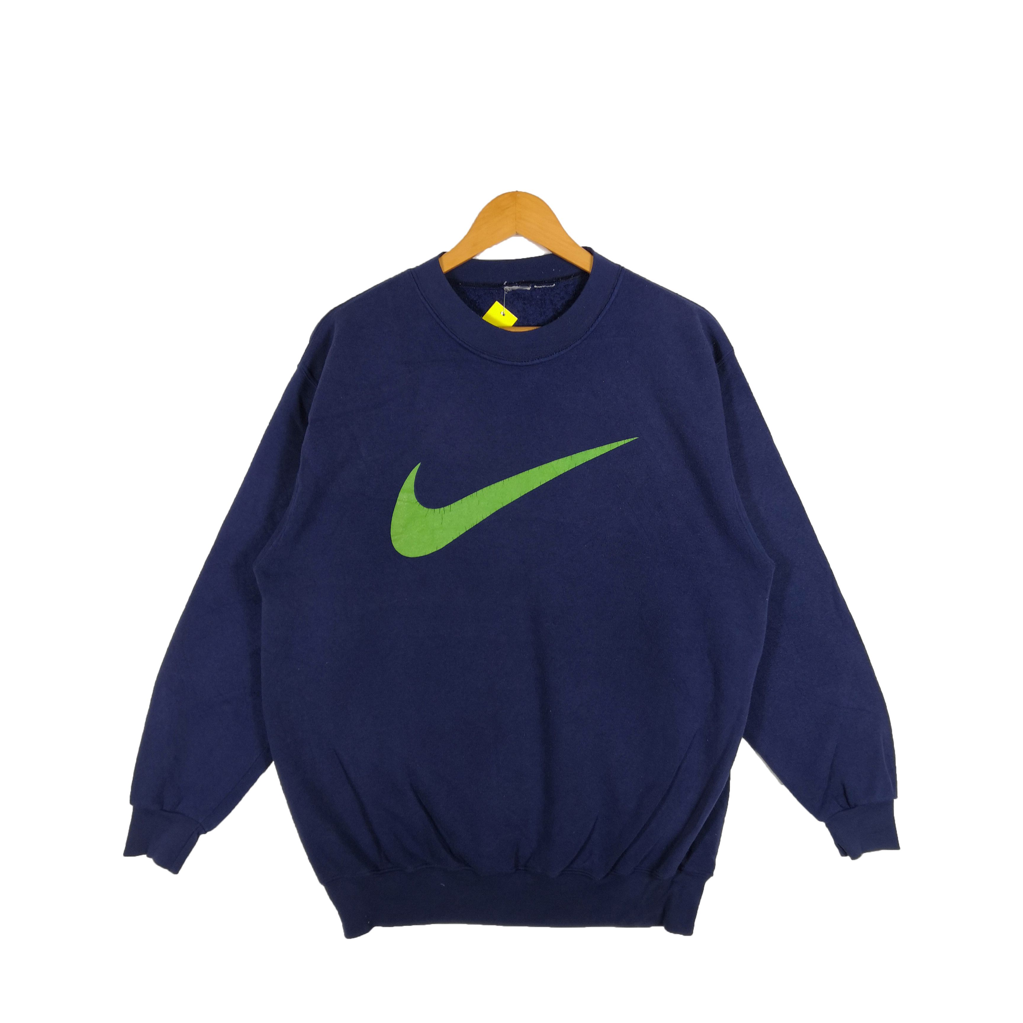 Nike Vintage 90s Nike Sweatshirt Jumper Nike Swoosh Sweater Size US L / EU 52-54 / 3 - 1 Thumbnail