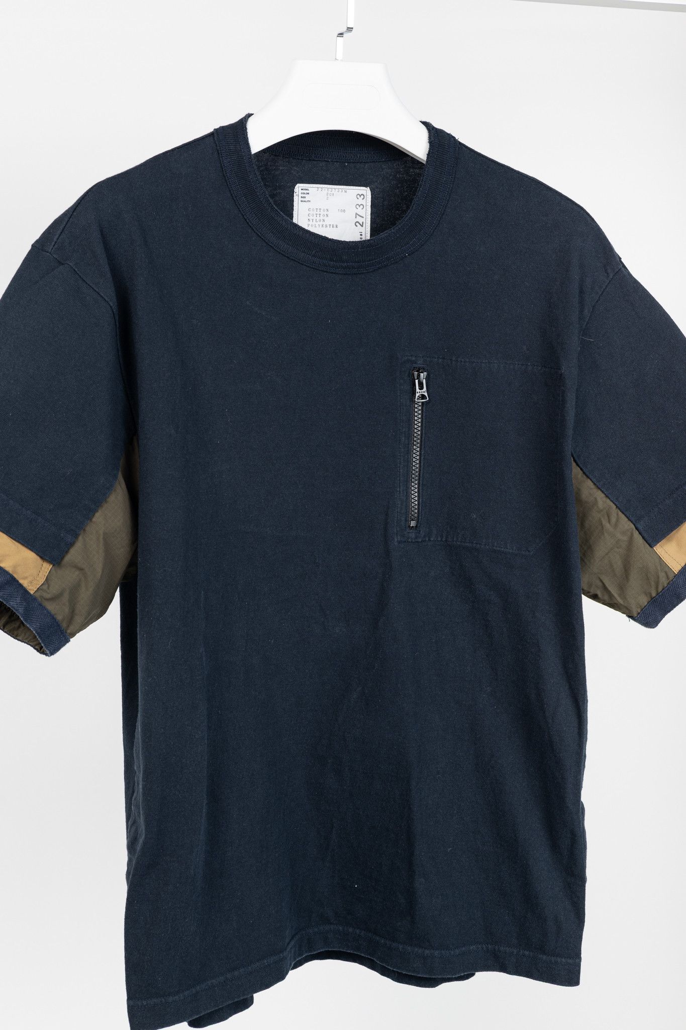 Sacai Sacai Navy Cotton-Jersey Layered T-Shirt Size US M / EU 48-50 / 2 - 3 Thumbnail
