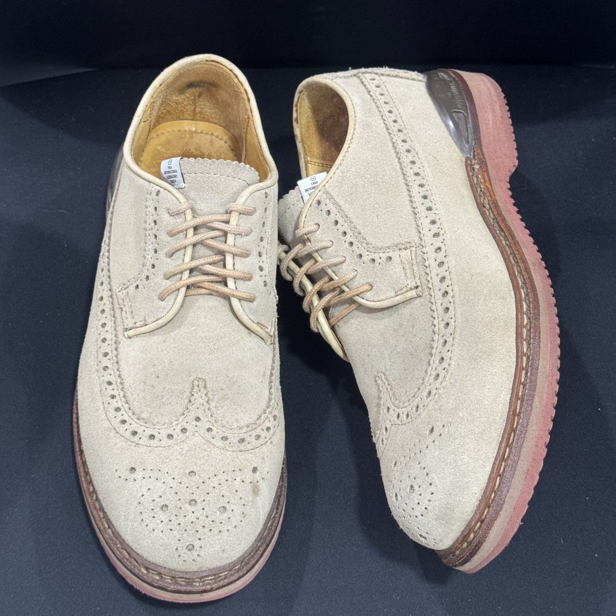 Visvim VISVIM PATRICIAN SAND WT FOLK WINGTIP SUEDE SHOES Size US 8.5 / EU 41-42 - 7 Thumbnail