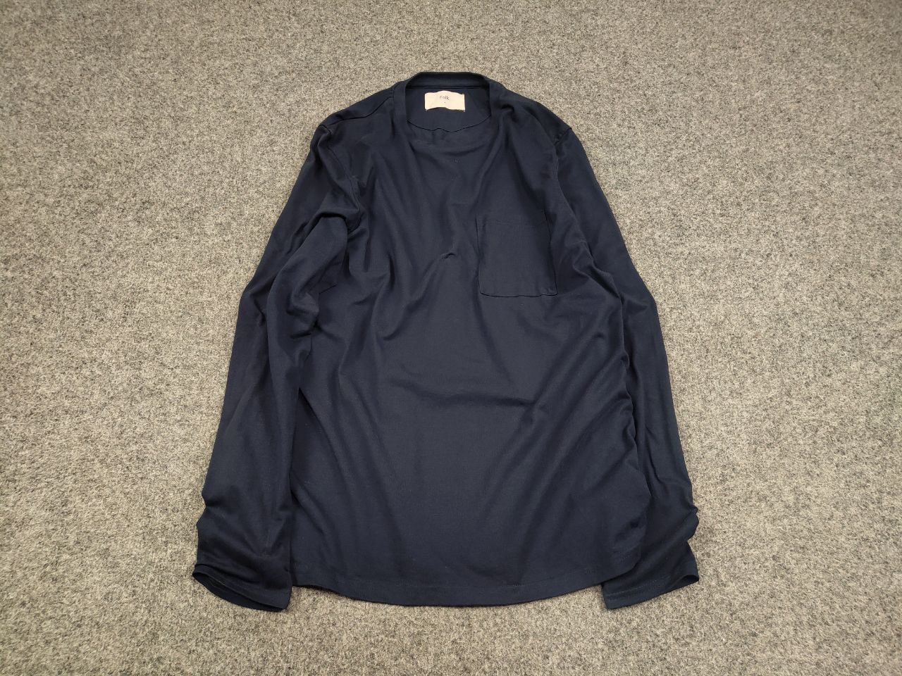 Folk Folk Design Classic Navy Blue Cotton Long Sleeve Sweatshirt Size US M / EU 48-50 / 2 - 12 Thumbnail