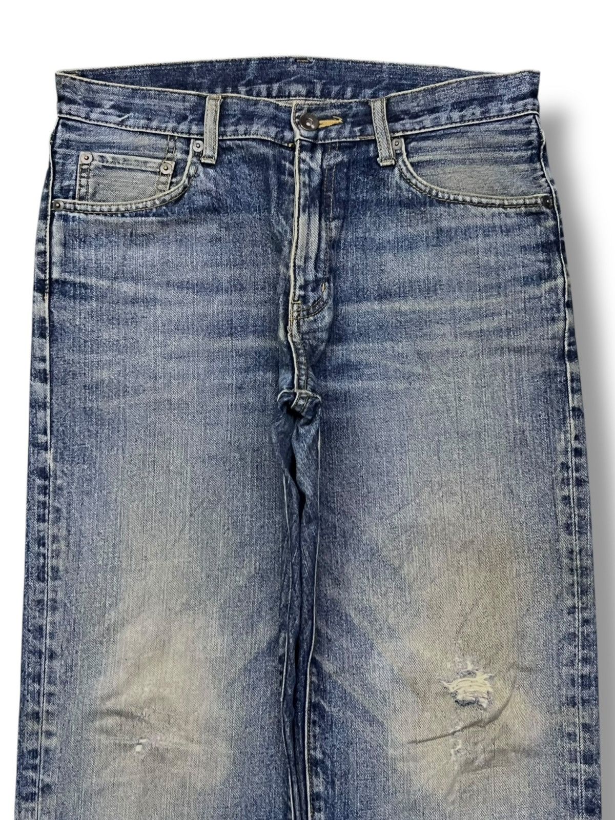 Uniqlo Vintage Uniqlo Japan - Faded, Distressed Denim Size US 31 - 4 Thumbnail