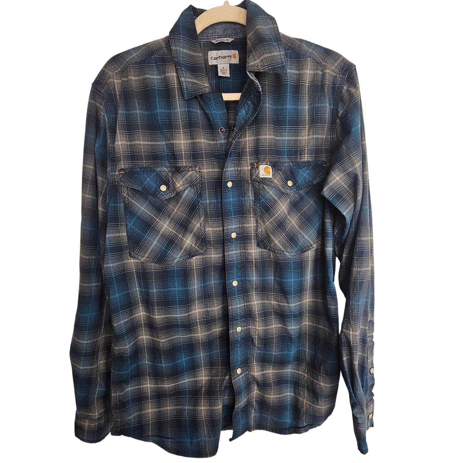 Carhartt Carhartt Mens Plaid Snap Front Shirt Size S Gorpcore Work Size US S / EU 44-46 / 1 - 1 Thumbnail