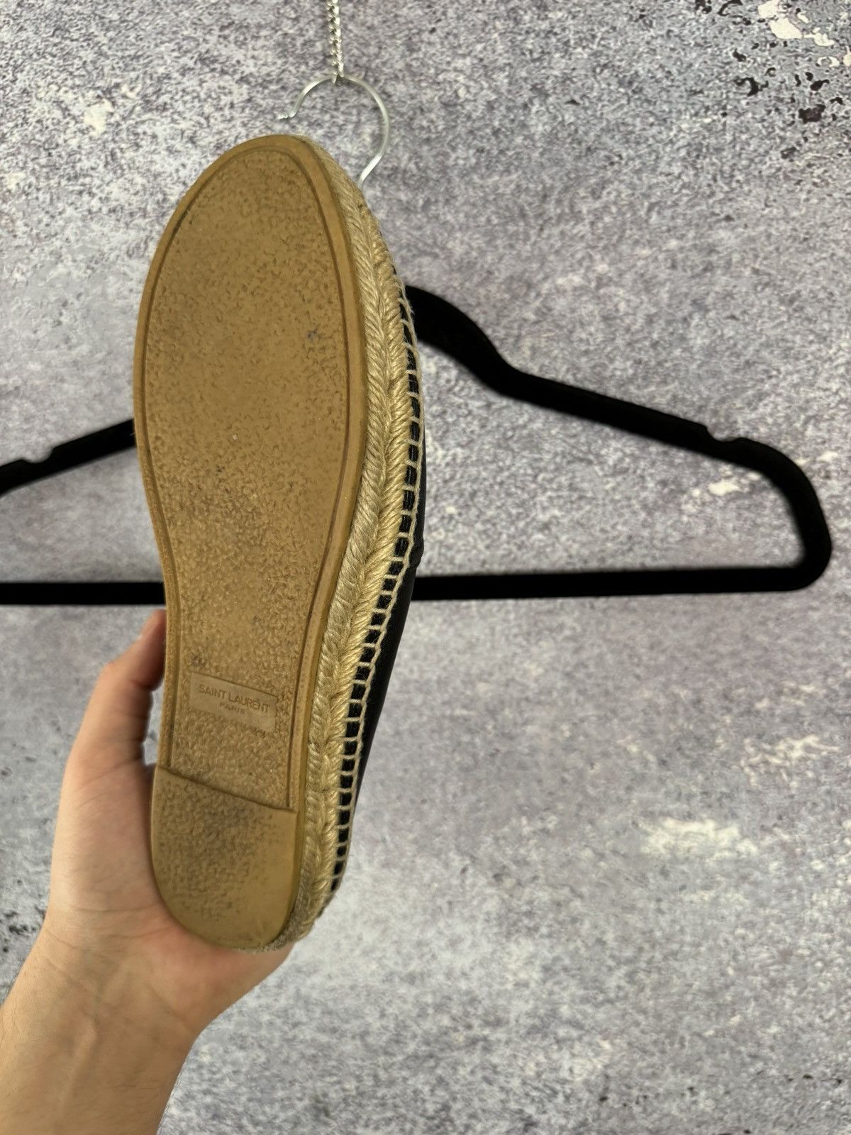 Saint Laurent Paris × Yves Saint Laurent YSL Black Monogram Espadrille 37 size women’s Size US 7 / IT 37 - 19 Thumbnail