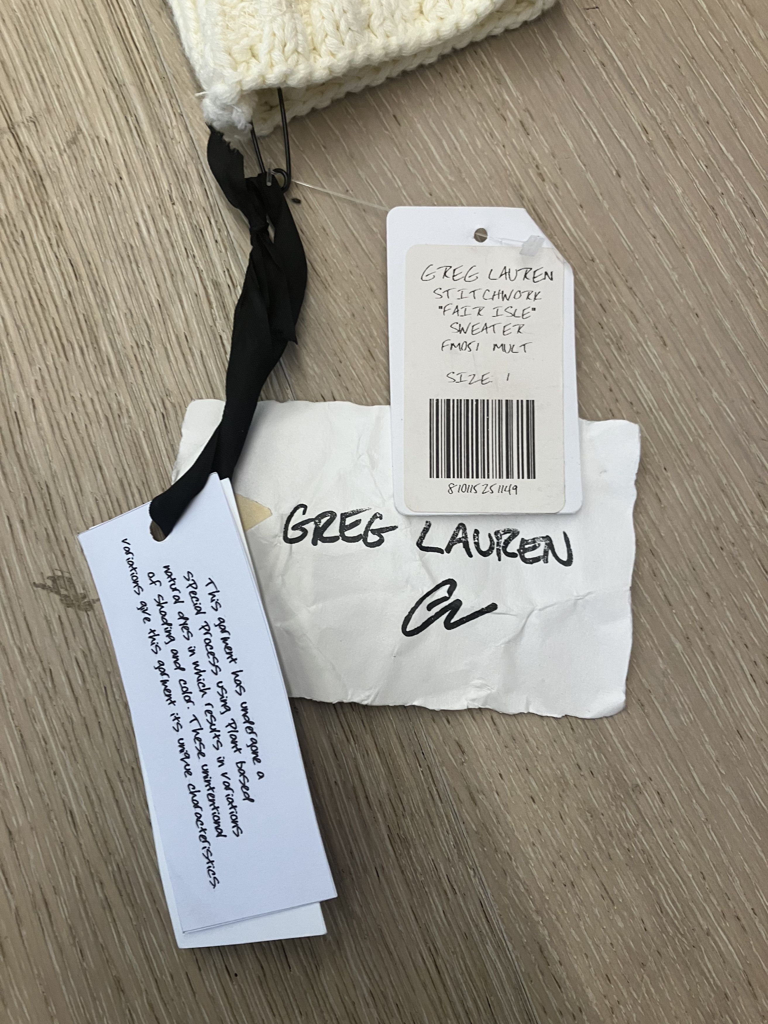 Greg Lauren $2000 NWT Greg Lauren Stitchwork Fair Isle Sweater Small Size US S / EU 44-46 / 1 - 8 Thumbnail