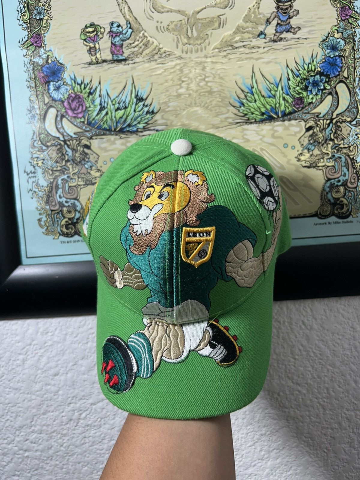 Mexicana × Vintage León FC Big Print Hat Mexican Soccer Bootleg 90s Size ONE SIZE - 5 Thumbnail