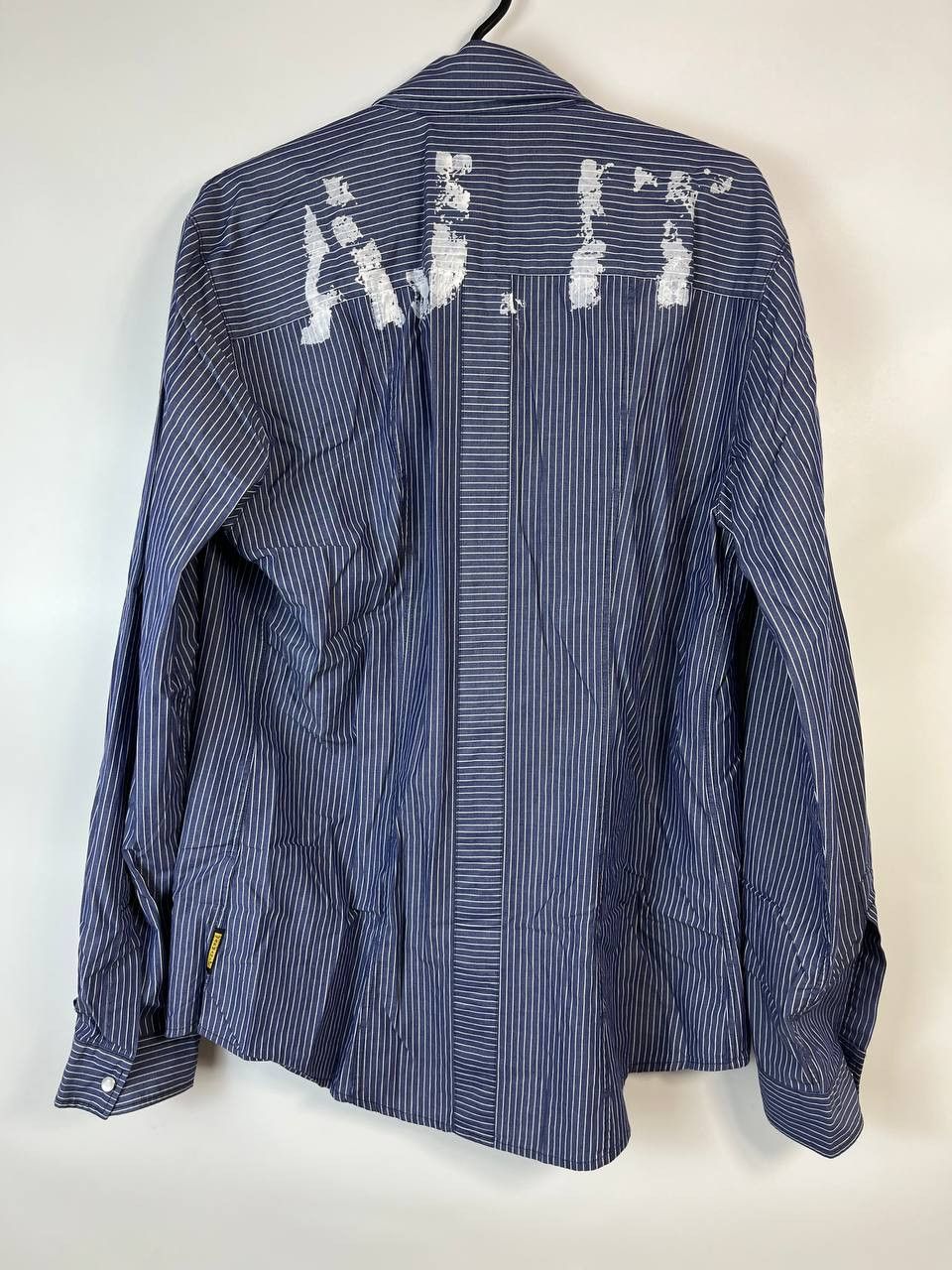 Armani Armani Jeans Striped Button-Front Long Sleeve Sz M Size US M / EU 48-50 / 2 - 6 Thumbnail