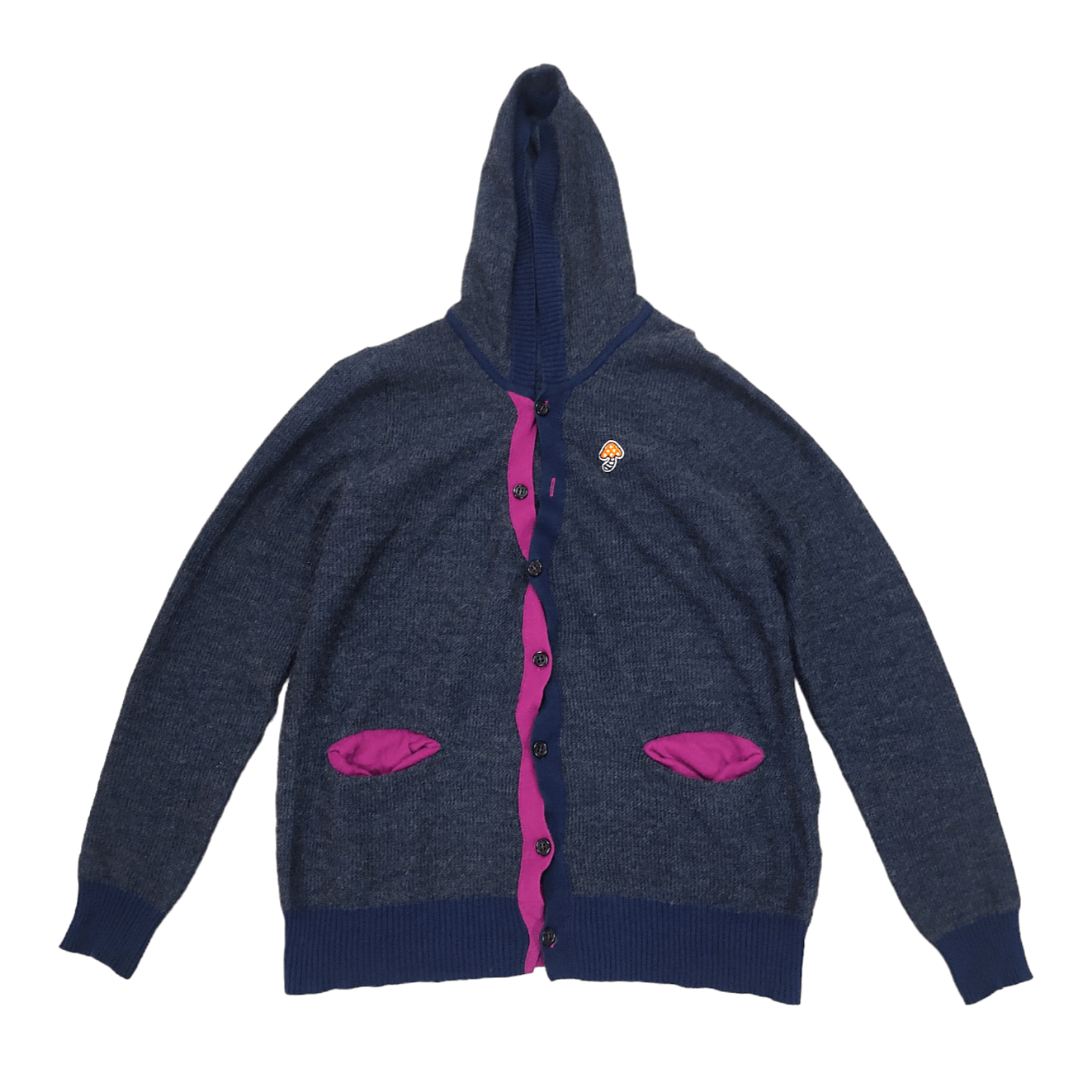 Frapbois FRAPBOIS by Issey Miyake Half Wool Hooded Cardigan Size M / US 6-8 / IT 42-44 - 2 Thumbnail