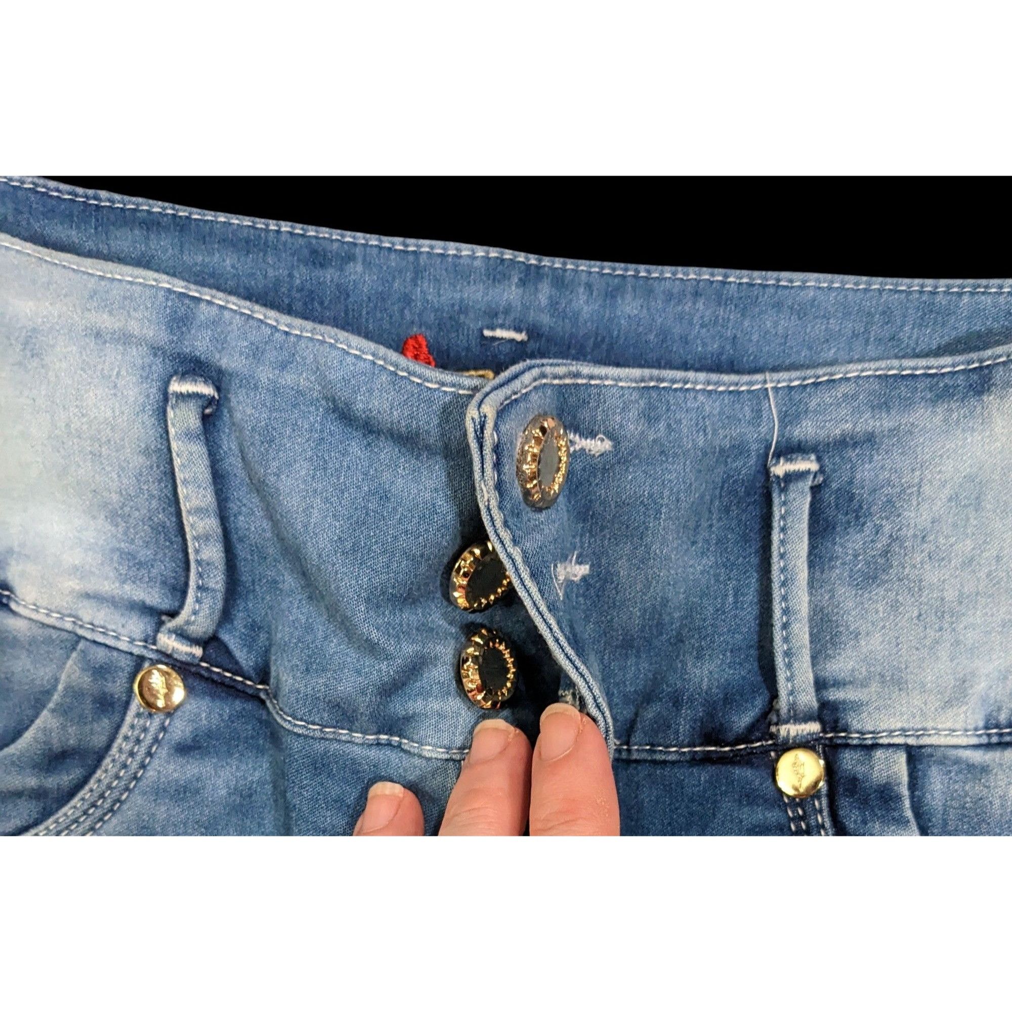 Other Distressed Embroidered Jeans by Bon Bonup Size 32" / US 10 / IT 46 - 4 Thumbnail