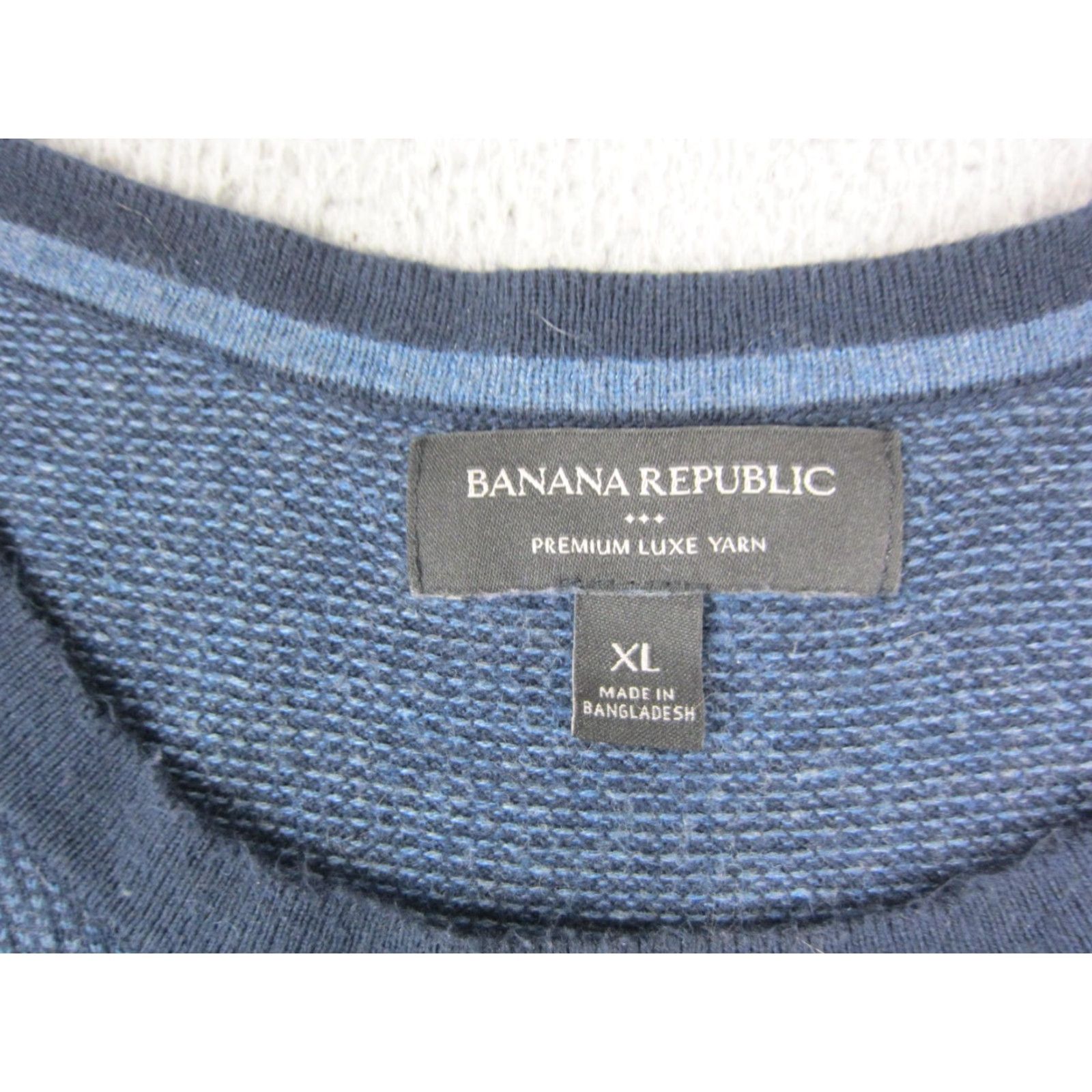 Banana Republic Banana Republic Sweater XL Blue Silk Cashmere Thermal Knit Mens Pullover 90s Outdoor Sports United States Size US XL / EU 56 / 4 - 3 Thumbnail