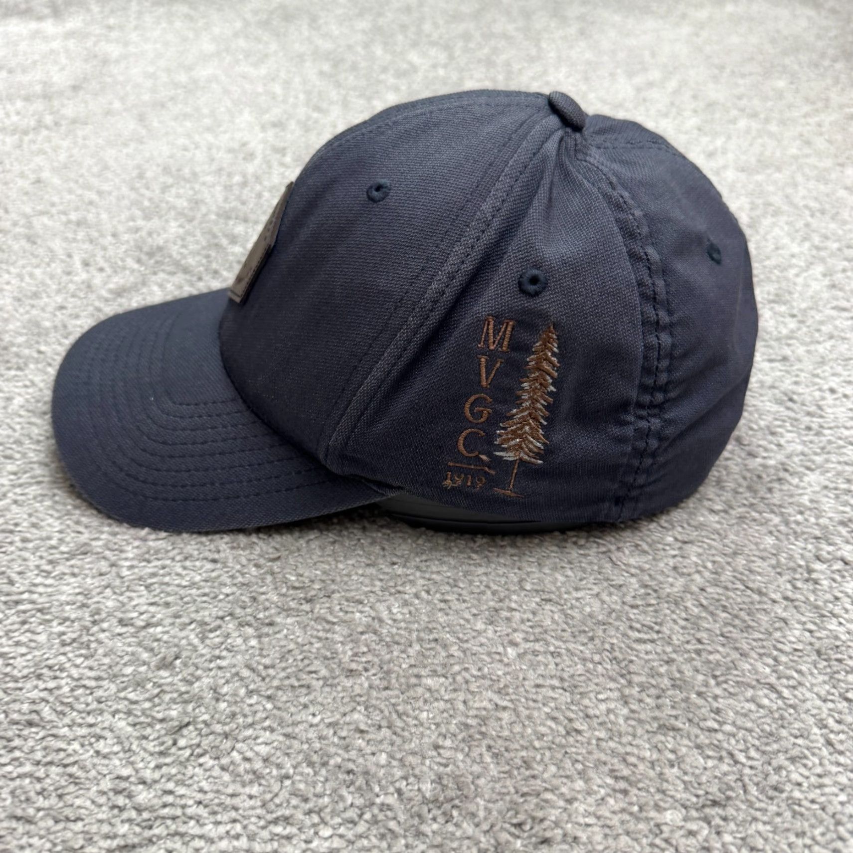 TravisMathew Travis Mathew Golf Hat Cap Mens L-XL Navy Blue Embroidered MVCG Yupoong Flexfit Casual Outdoor Preppy Logo Size ONE SIZE - 3 Thumbnail
