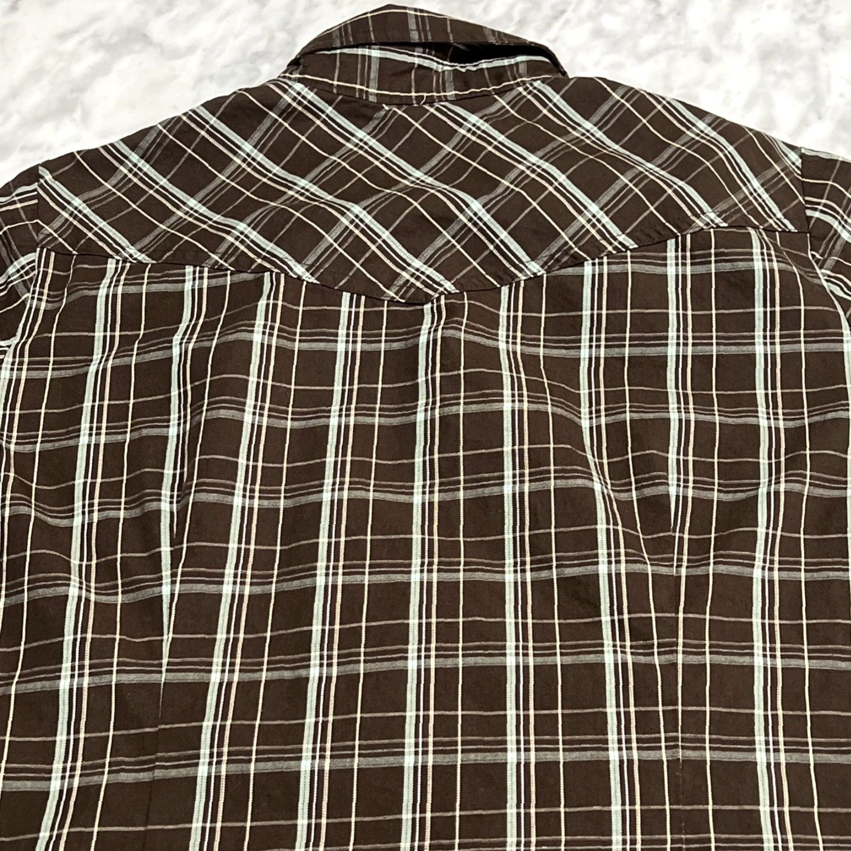 Roper Roper Western Snap Shirt Womens Large Plaid Brown Turquoise Fitted Go West Shirt Woman L Brown Plaid Slim Cotton Size L / US 10 / IT 46 - 6 Thumbnail