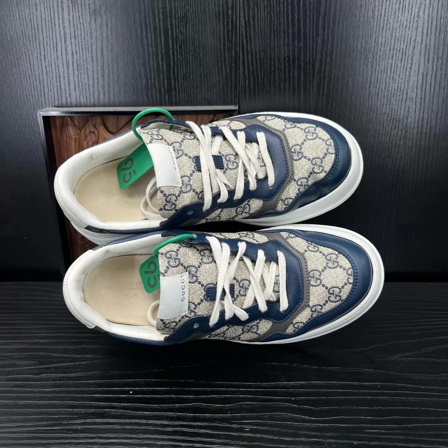 Gucci Gucci Cookie Sneaker White/Blue US7 EU41 Size US 8 / EU 41 - 2 Thumbnail