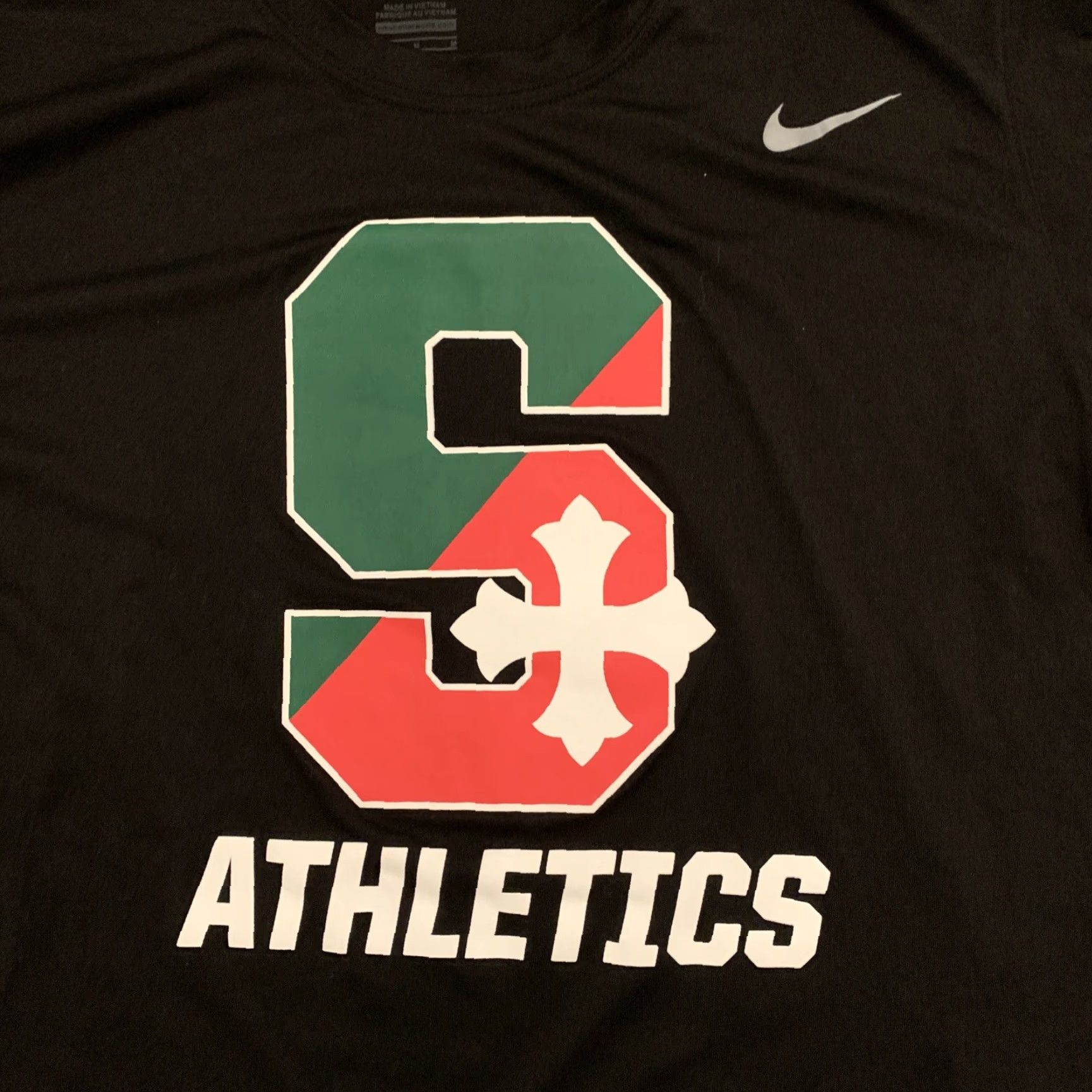 Nike VINTAGE Nike Dri Fit T-Shirt Black St. Stephen's and St. Agnes School Adult Medium Mens Size US M / EU 48-50 / 2 - 2 Thumbnail