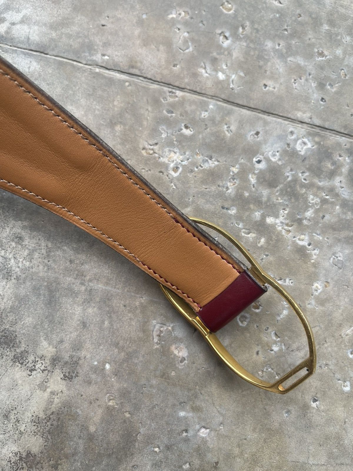 Hermes × Vintage Hermes Paris Leather Belt Made France Size ONE SIZE - 14 Thumbnail