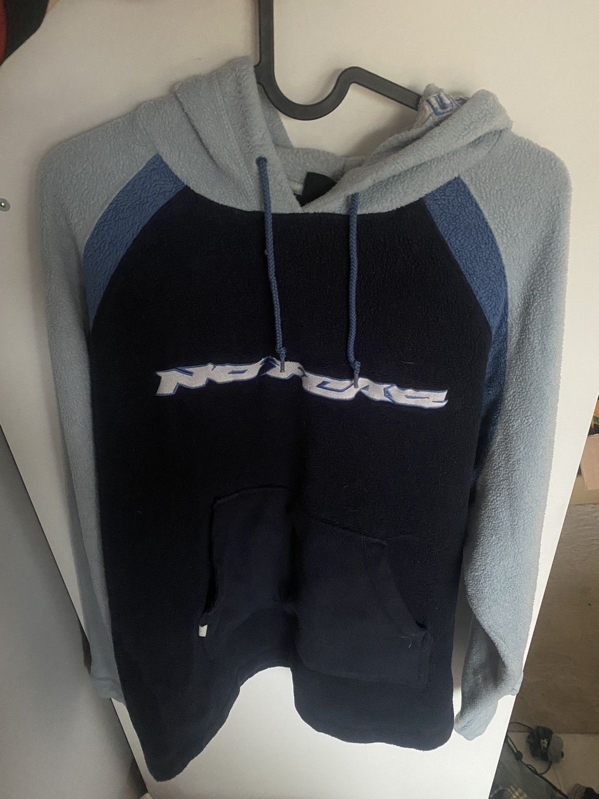 Japanese Brand × No Fear × Vintage Vintage 90's No Fear Fleece Hoodie Jacket Retro big logo Size US L / EU 52-54 / 3 - 1 Thumbnail