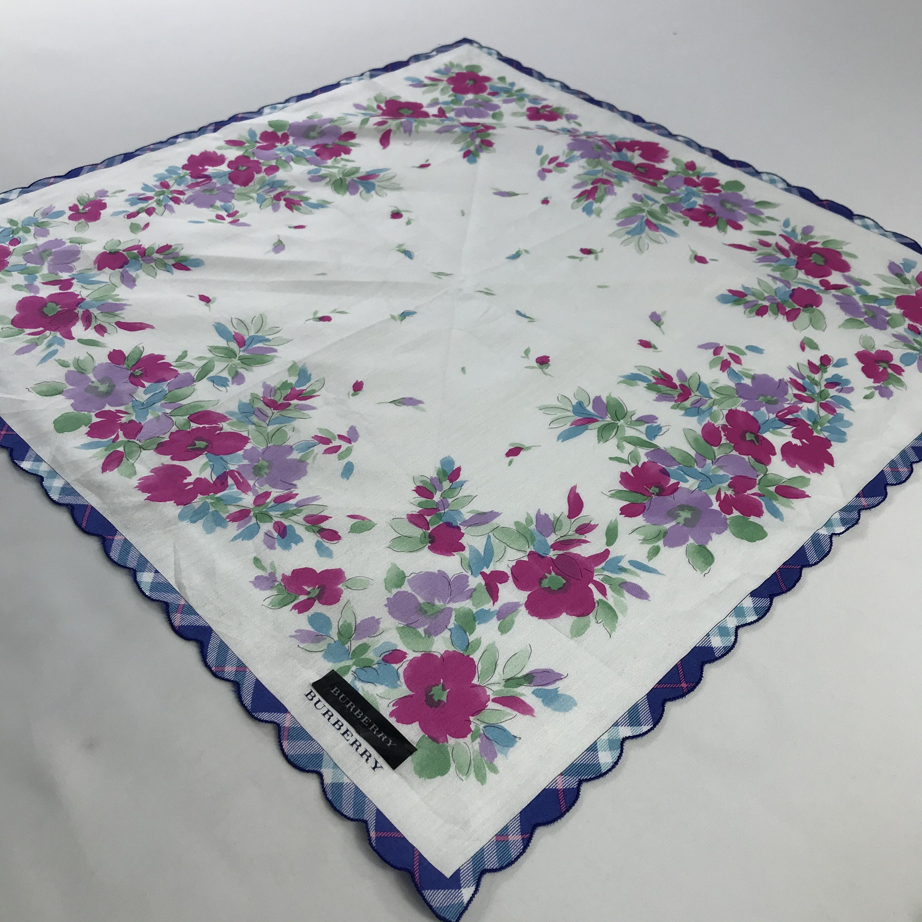 Burberry × Vintage Burberry Bandana / Handkerchief / Neckerchief - S1128 Size ONE SIZE - 2 Thumbnail