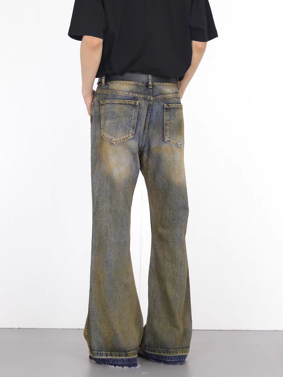 Japanese Brand × Jean Vintage wasteland style micro flare jeans Size US 34 / EU 50 - 5 Thumbnail