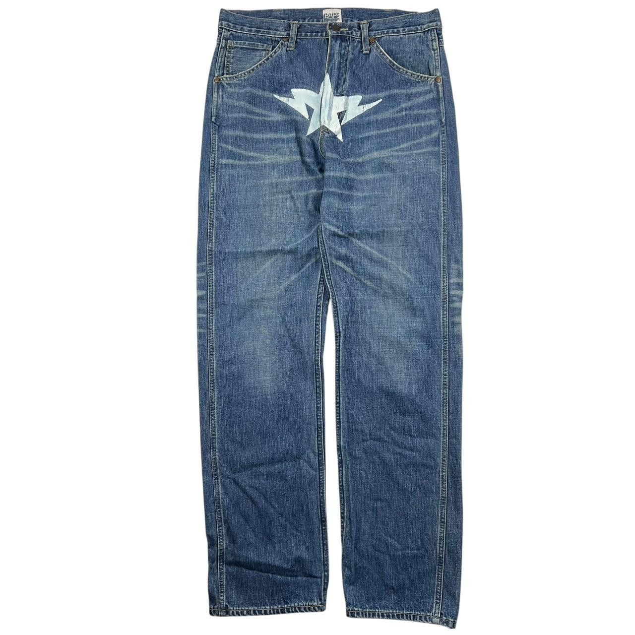 Bape Vintage 2000s Bape Twinsta Star Jeans - Waist: 32” Size US 32 / EU 48 - 1 Thumbnail