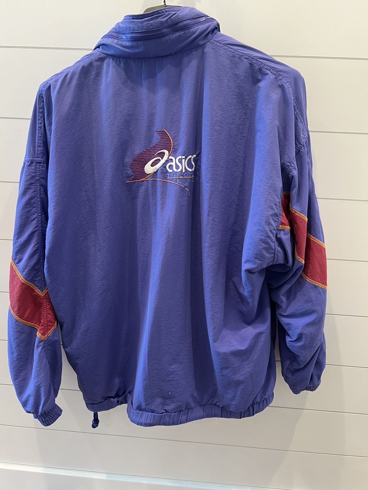Asics Vintage Asics trilete line windbreaker bluish purple Size US XXL / EU 58 / 5 - 4 Thumbnail