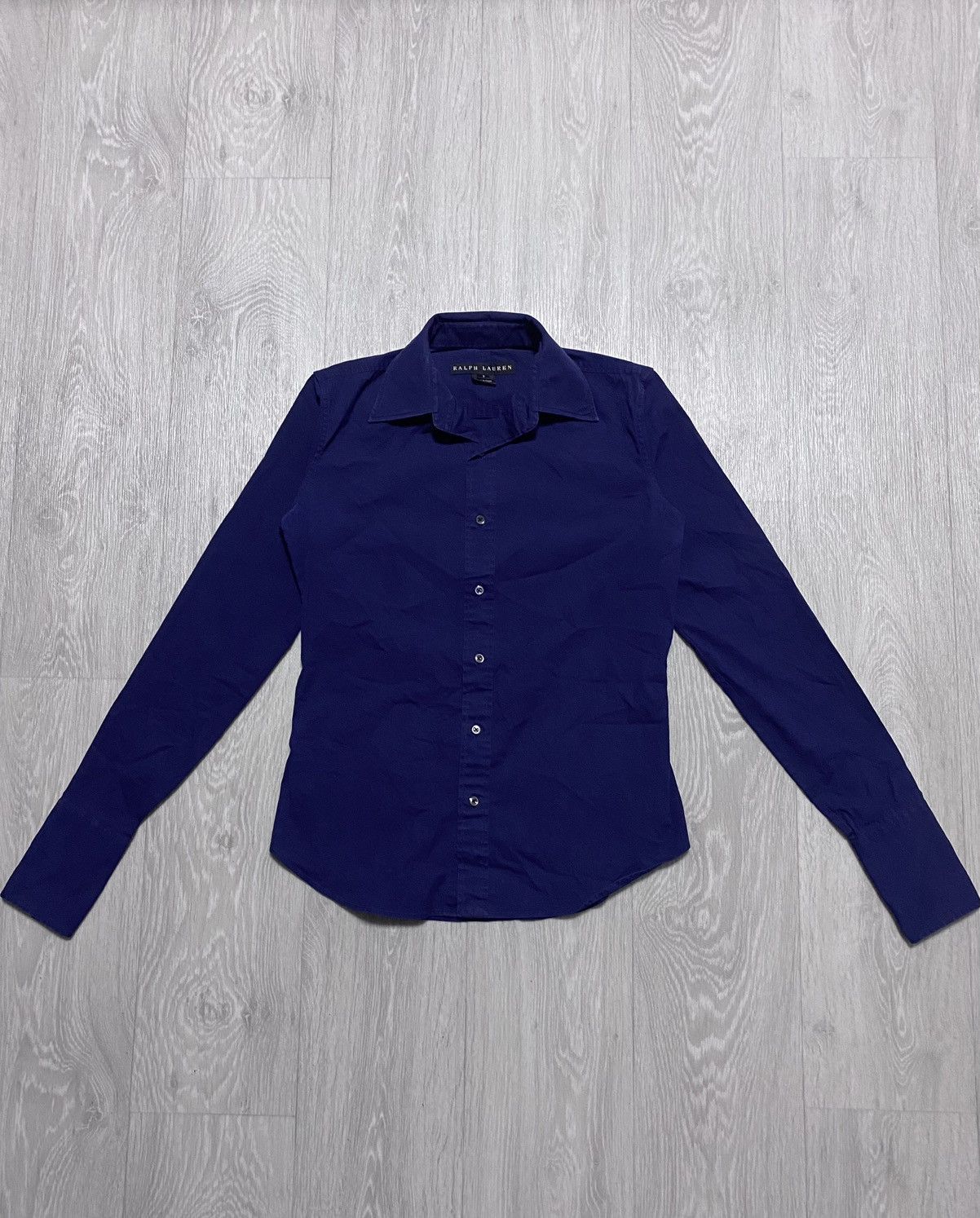 Ralph Lauren Black Label Ralph Lauren Black Label Navy Stretchy Luxury Blouse Shirt Size XS / US 0-2 / IT 36-38 - 3 Thumbnail