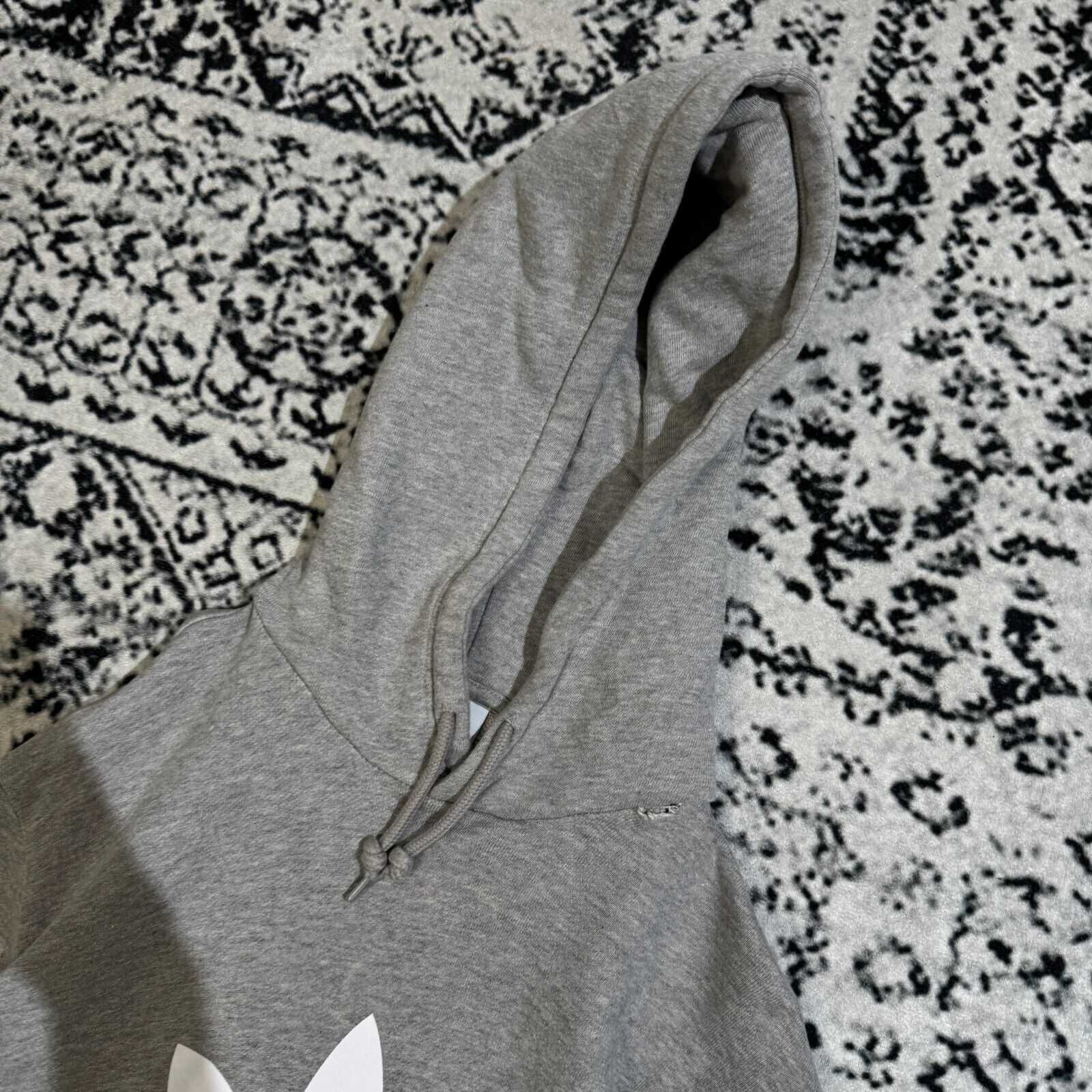 Adidas × Vintage Vintage Adidas Unisex Gray Cotton Hoodie Size S Regular Fit Size US S / EU 44-46 / 1 - 7 Thumbnail