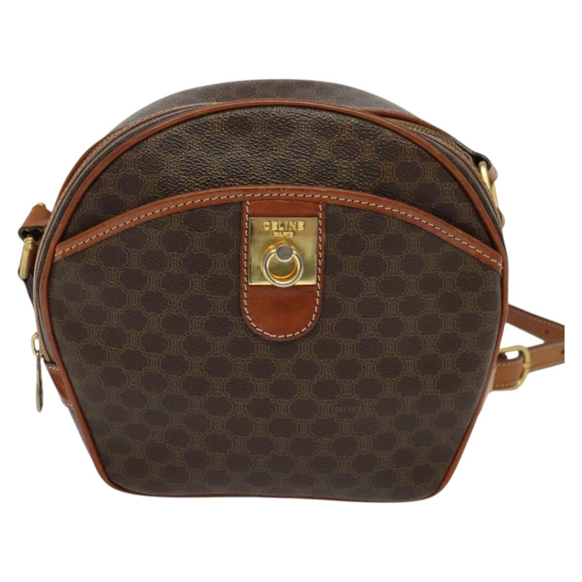 Celine CELINE Macadam Canvas Shoulder Bag Pvc Leather Brown Gold Size ONE SIZE - 2 Thumbnail