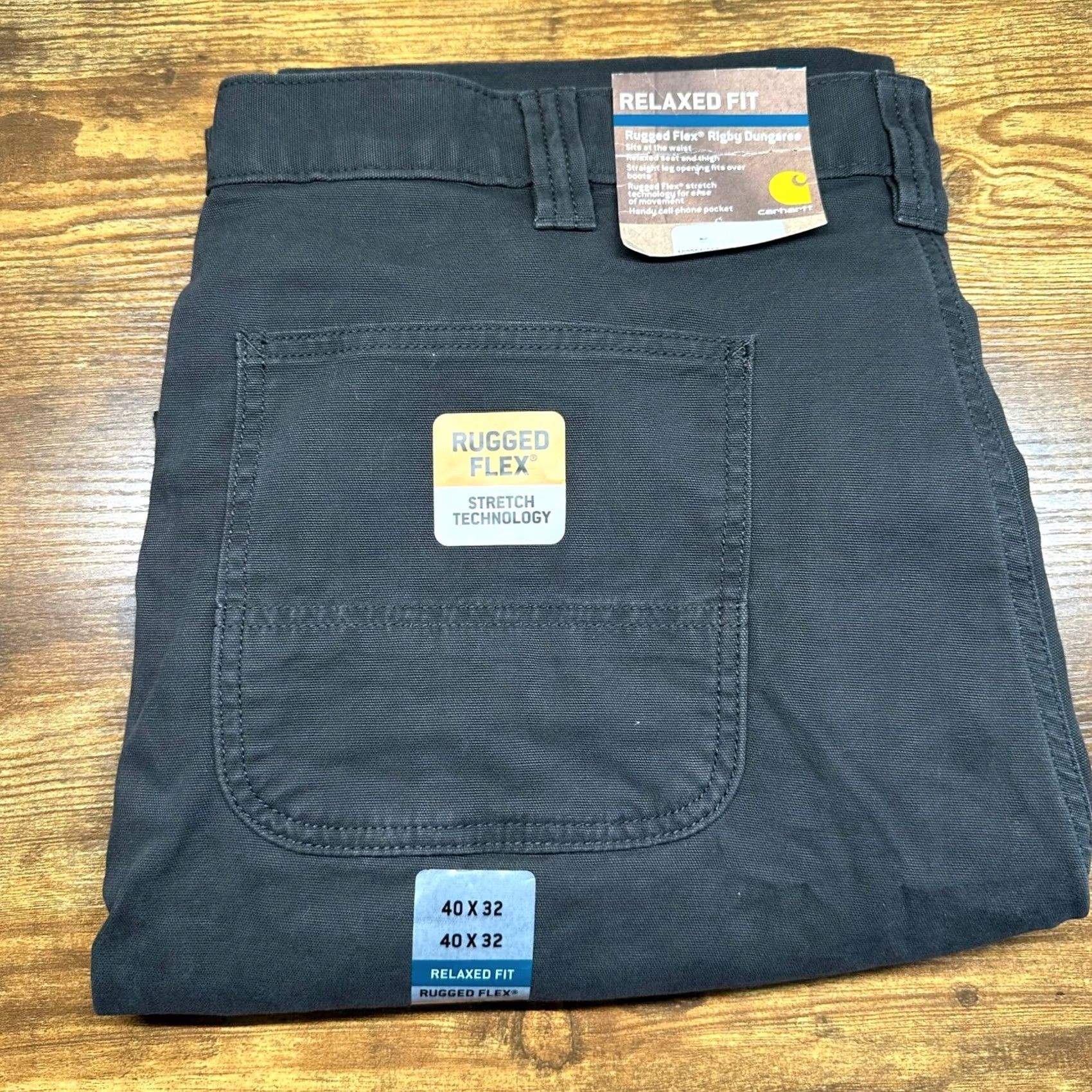 Carhartt VINTAGE Carhartt Rugged Flex Rigby Dungaree Pants Mens 40x32 Gray Size US 40 / EU 56 - 2 Thumbnail