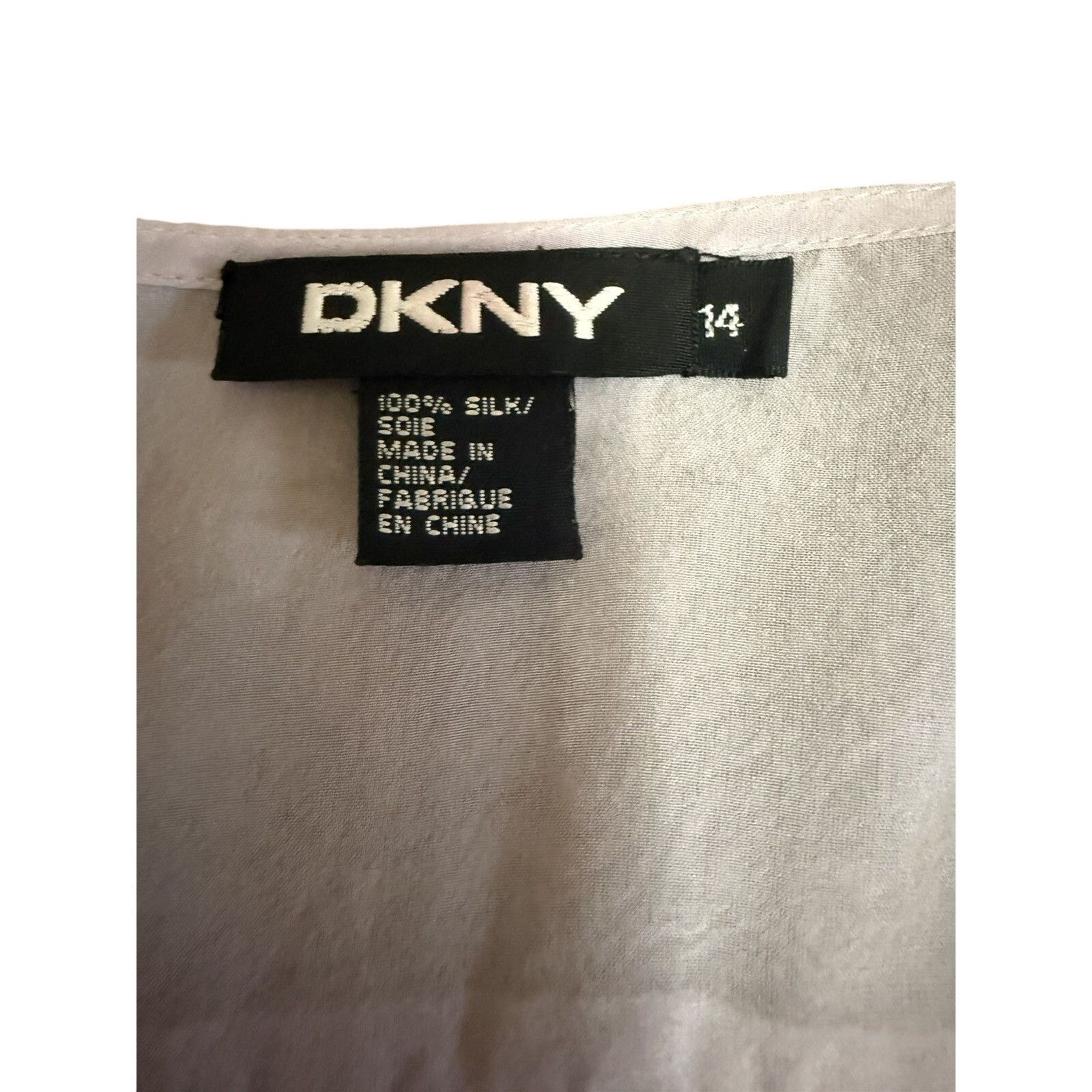 DKNY DKNY Lilac Silk Wrap Top Short sleeve Size XL / US 12-14 / IT 48-50 - 10 Thumbnail
