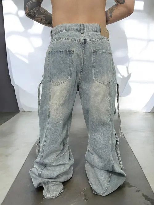VIBE Baggy Cargo Denim Jeans, Oversized Jeans Size US 30 / EU 46 - 7 Thumbnail