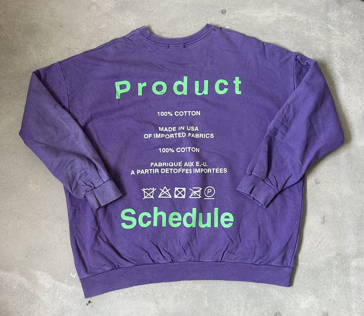 Japanese Brand PRODUCT SCHEDULE WASH TAG PRINT SWEATSHIRT Size US XXL / EU 58 / 5 - 1 Thumbnail