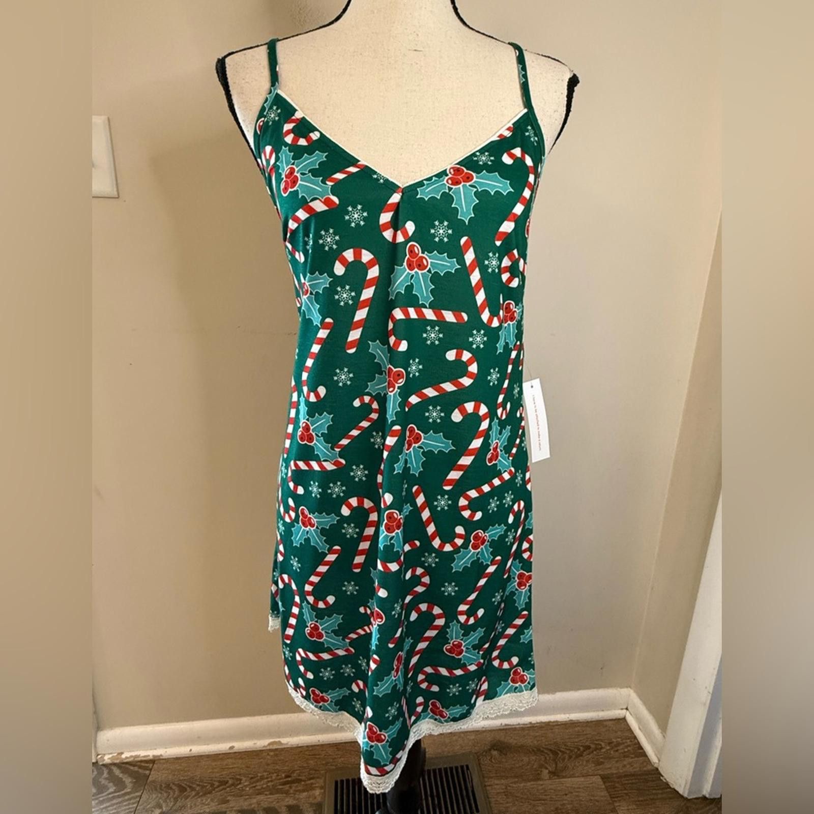 Other Breakfast for Dinner Candy Cane Holly Christmas chamise SM Size ONE SIZE - 1 Thumbnail