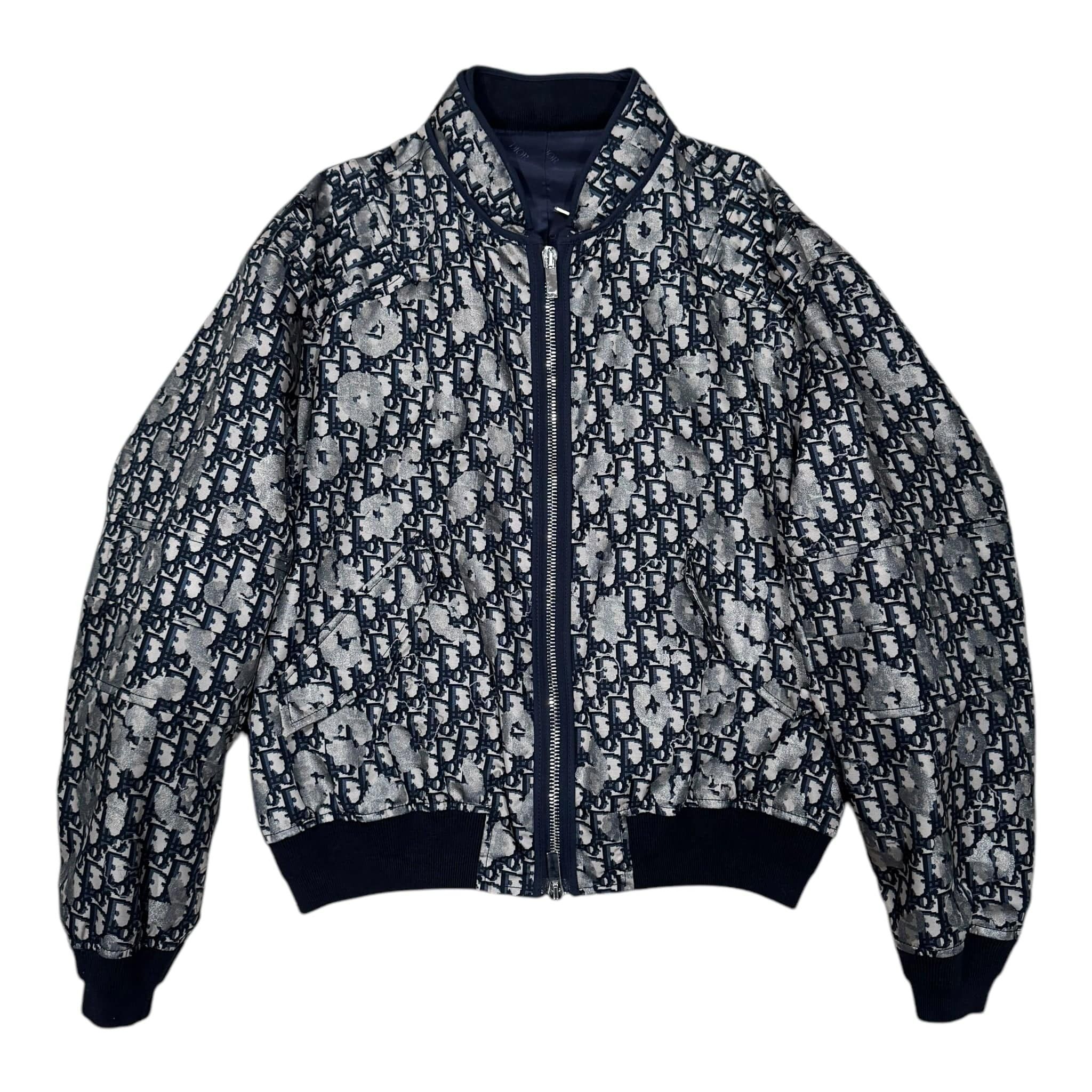 Dior × Jordan Brand Dior x Jordan Air Dior Navy Blue Bomber Jacket