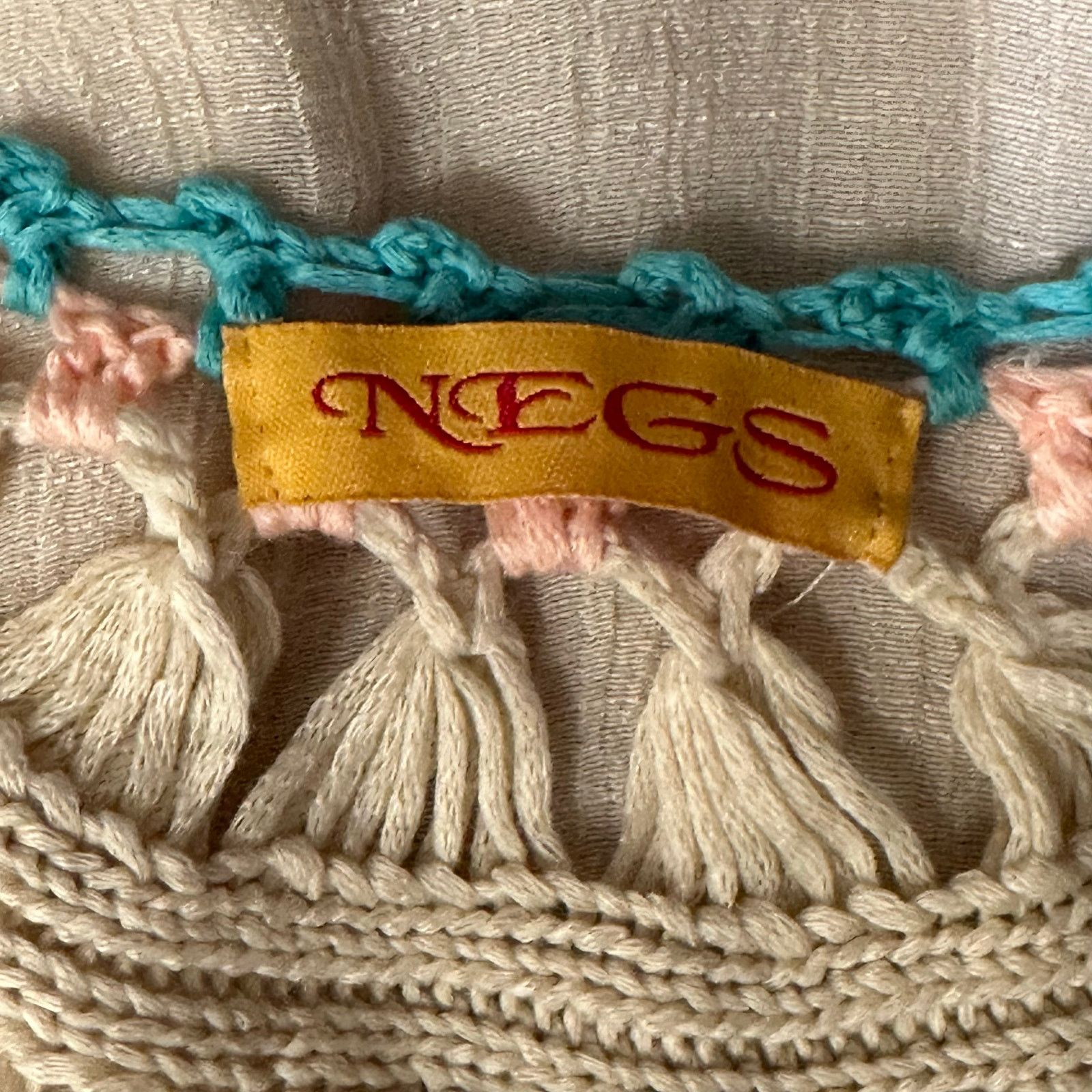 Other Negs Women’s Crochet Fringe Tunic Cover Up Cream Medium Larg Size ONE SIZE - 11 Thumbnail