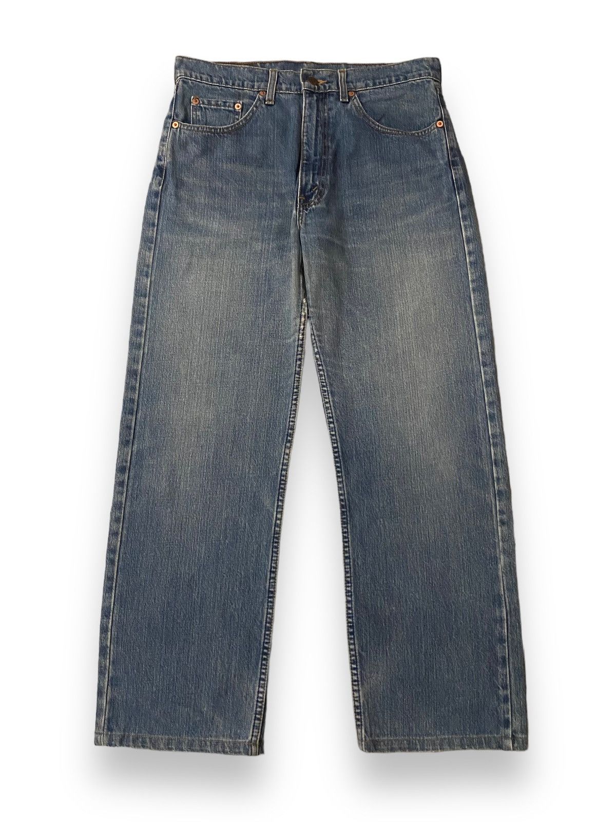 image of Vintage Levis Men Jean 512-02 Straight Cut Faded Blue in Blue Fade (Size 31)