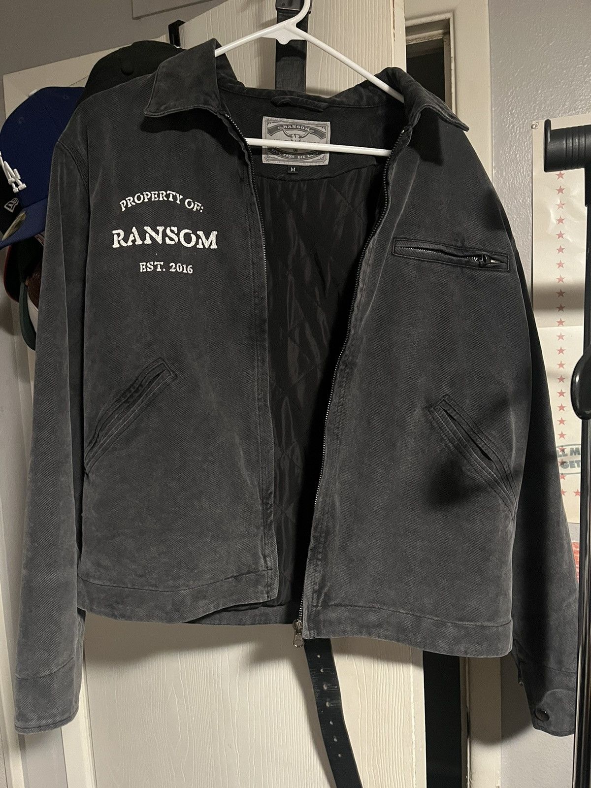 image of Ransom Clothing Faded Black Ransom Jacket, Men's (Size Medium)