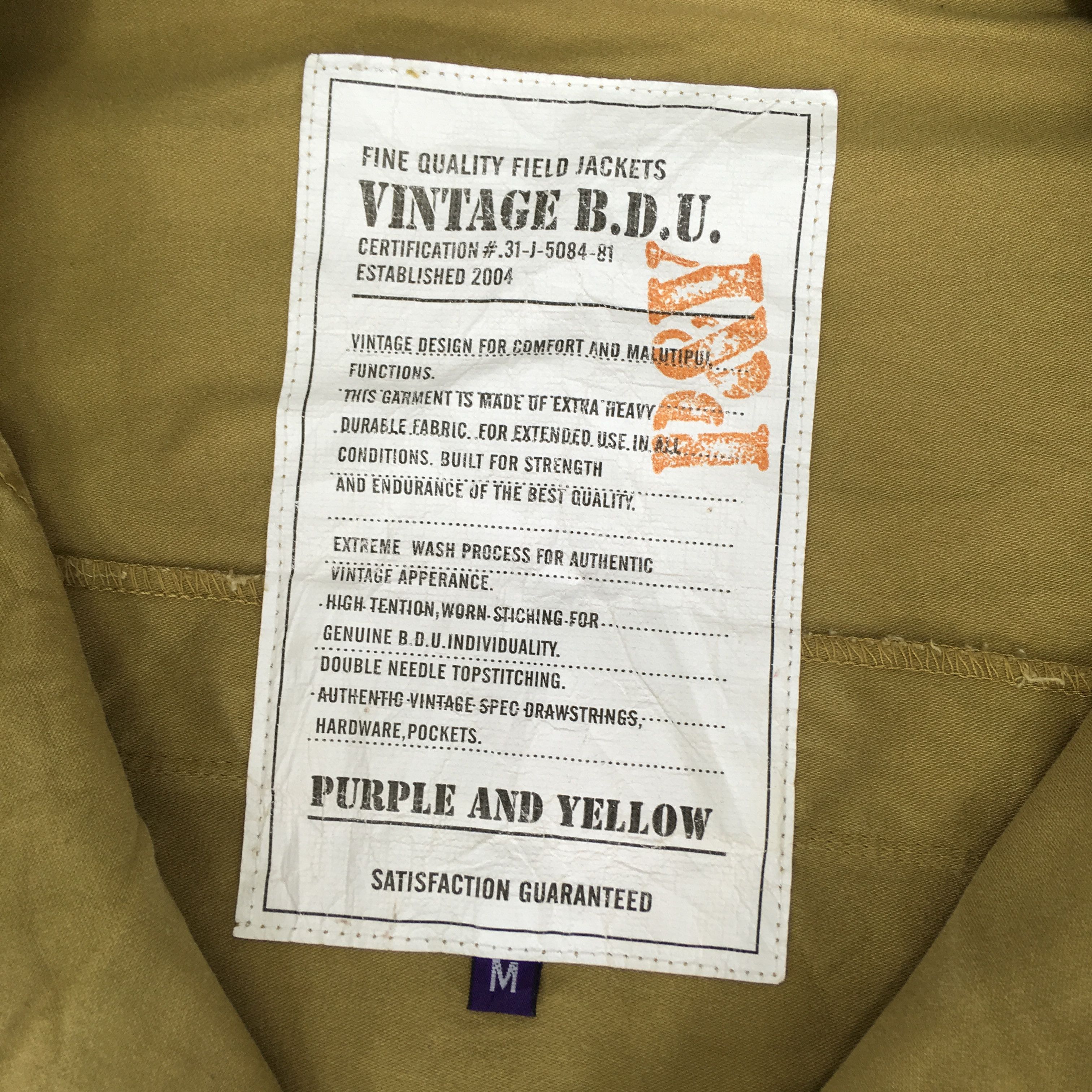 Japanese Brand Vintage 90's BDU American Denim Jeans Field Jacket Size US M / EU 48-50 / 2 - 9 Thumbnail
